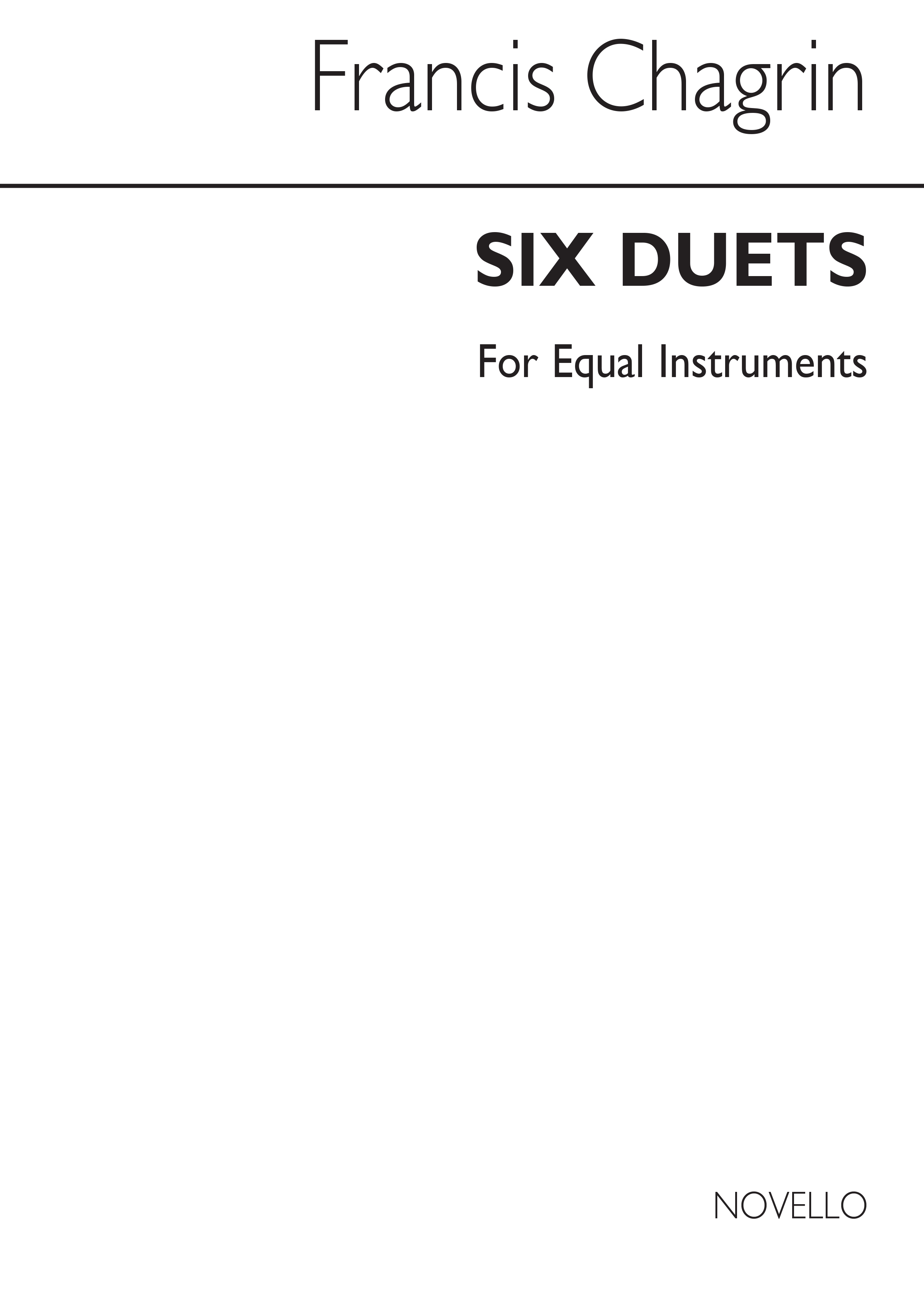 Francis Chagrin: Six Duets For Equal Or Mixed Instruments: Instrumental Work