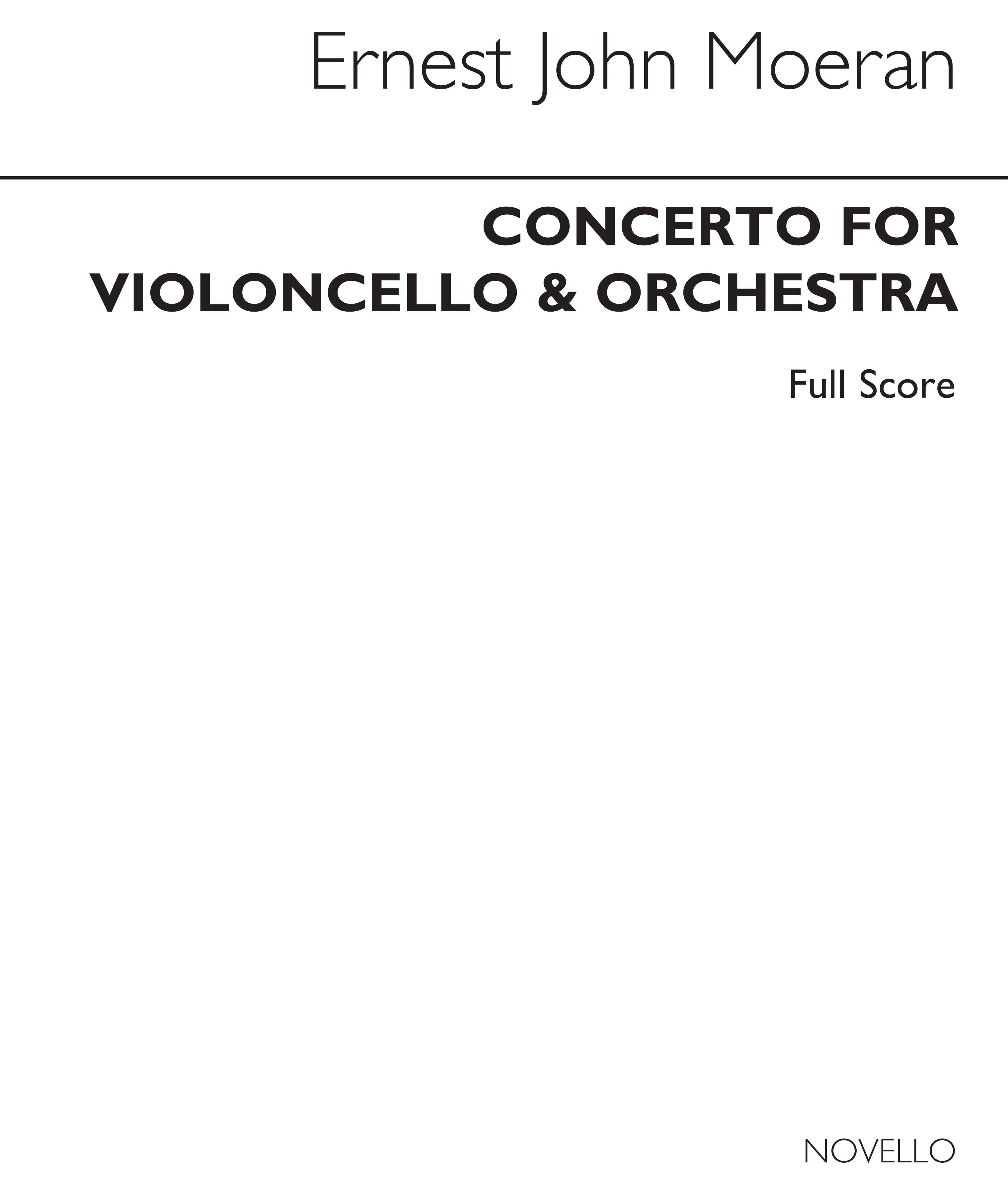 E.J. Moeran: Concerto For Cello (Full Score): Cello: Score