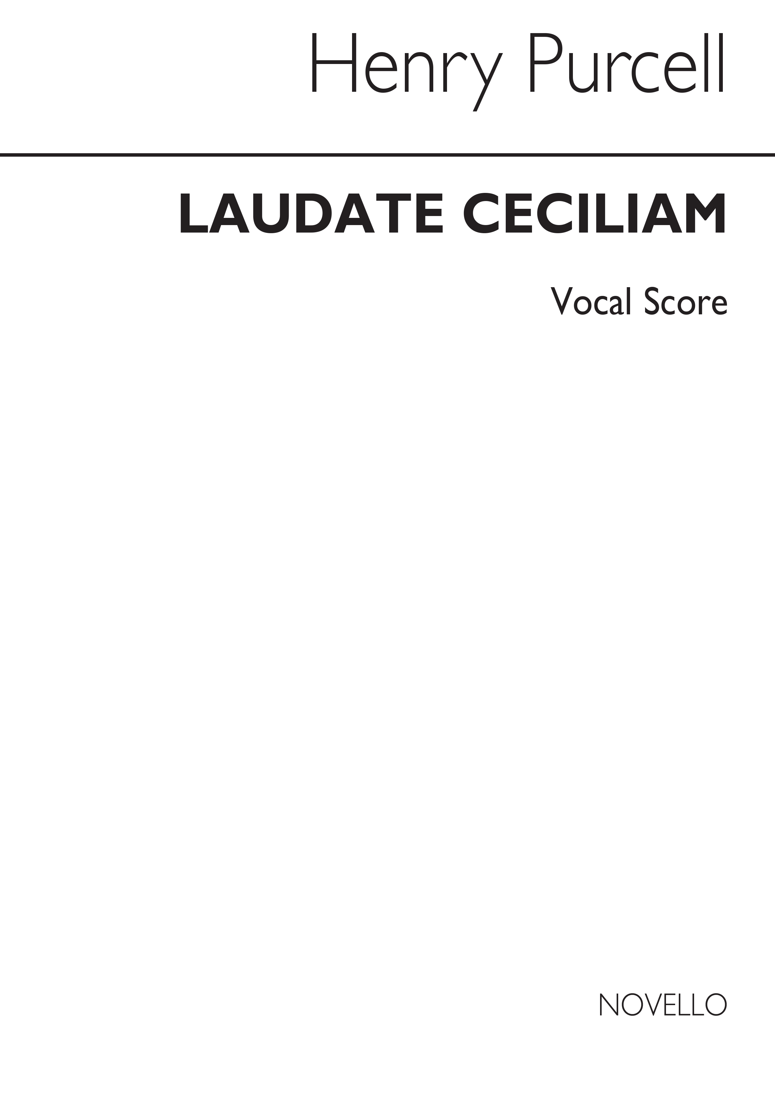 Henry Purcell: Laudate Ceciliam: SATB