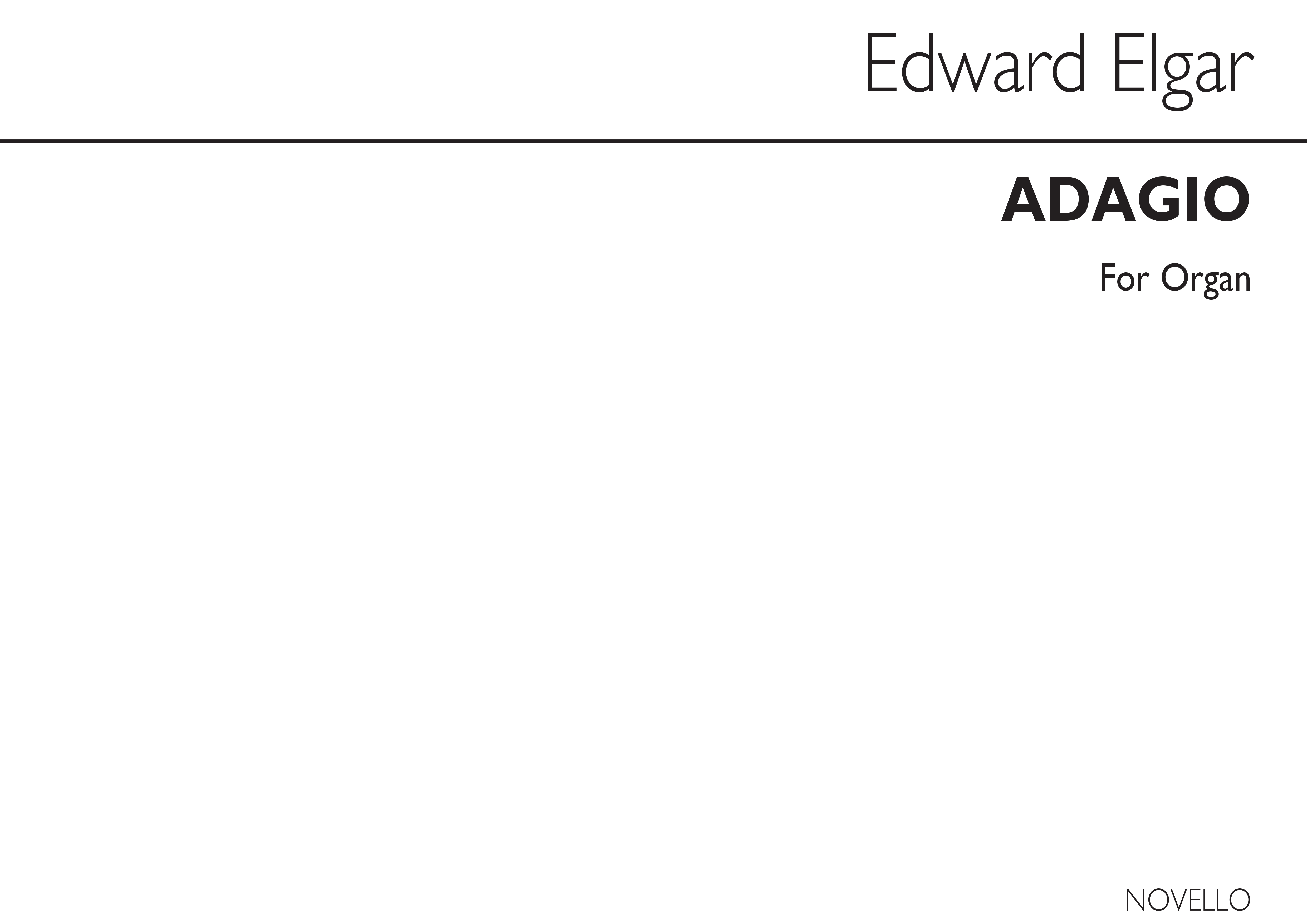Edward Elgar: Adagio From Symphony Op.55 For Organ: Organ: Instrumental Album