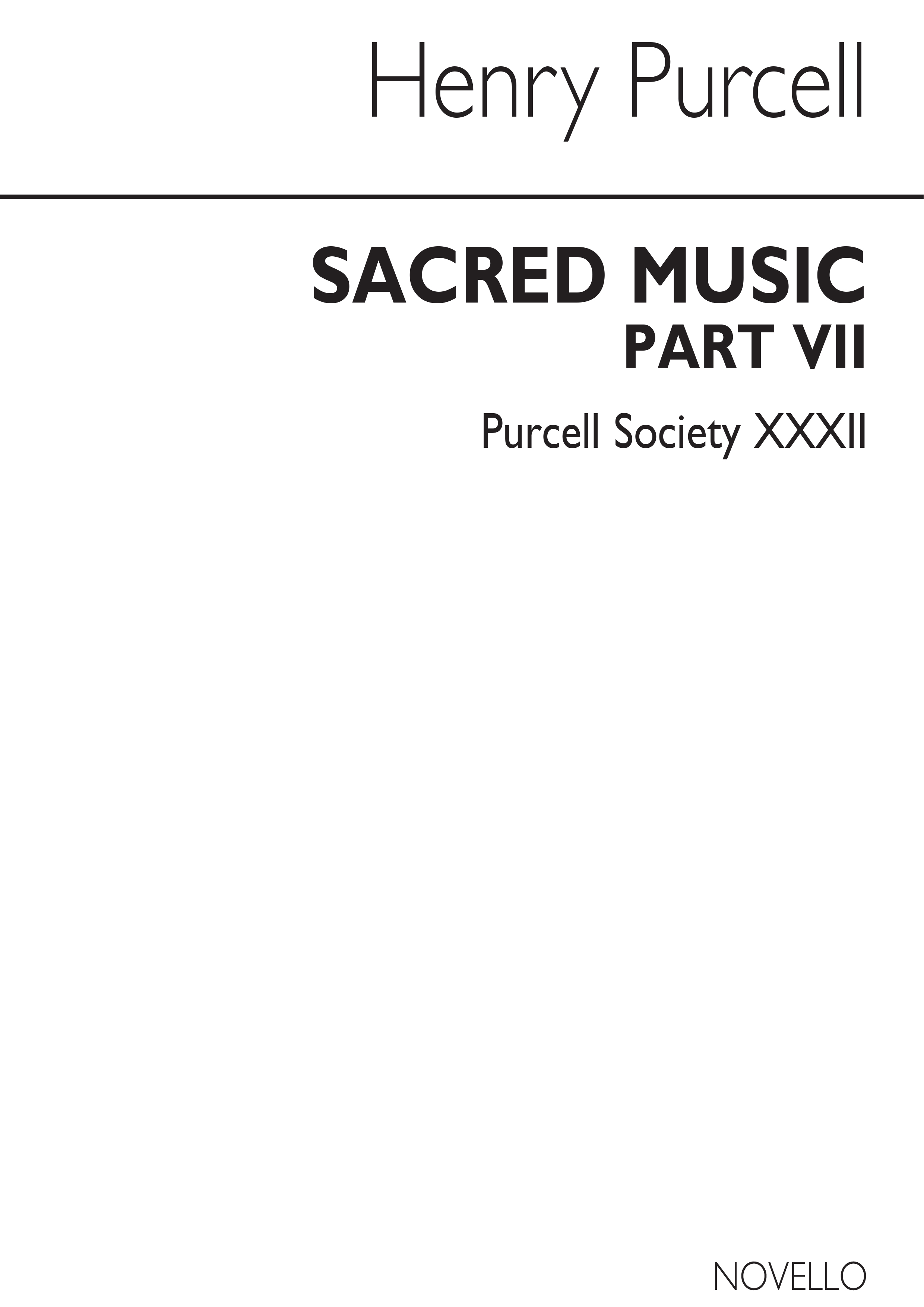 Henry Purcell: Purcell Society Volume 32: SATB: Score