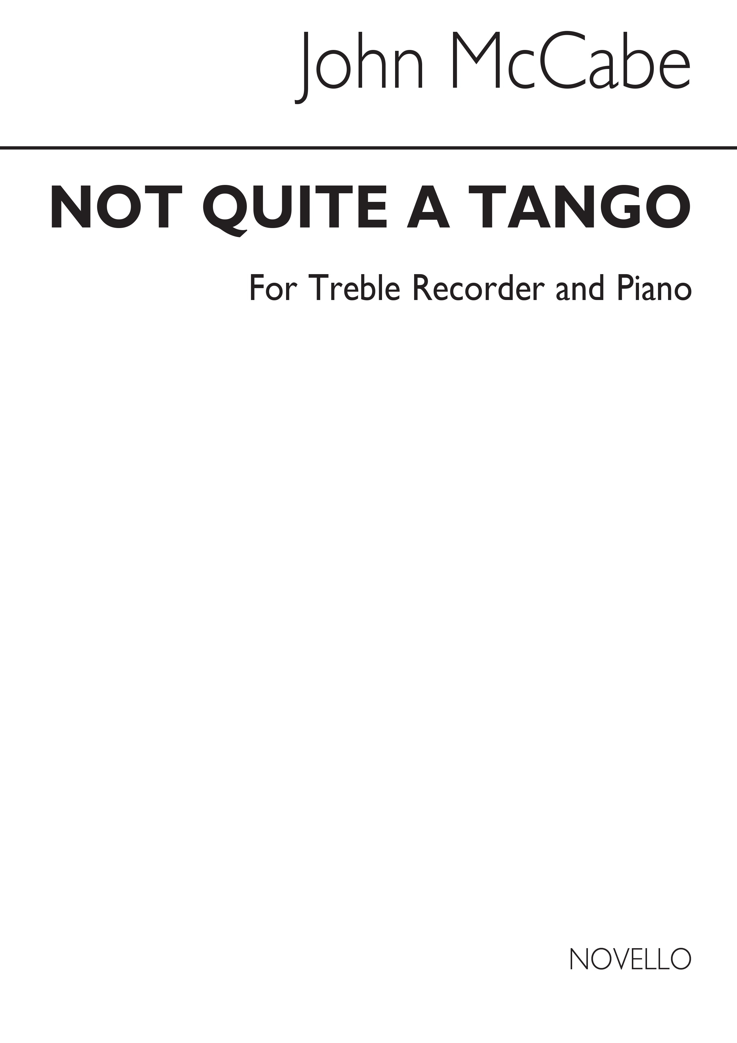 John McCabe: Not Quite A Tango: Orchestra: Score