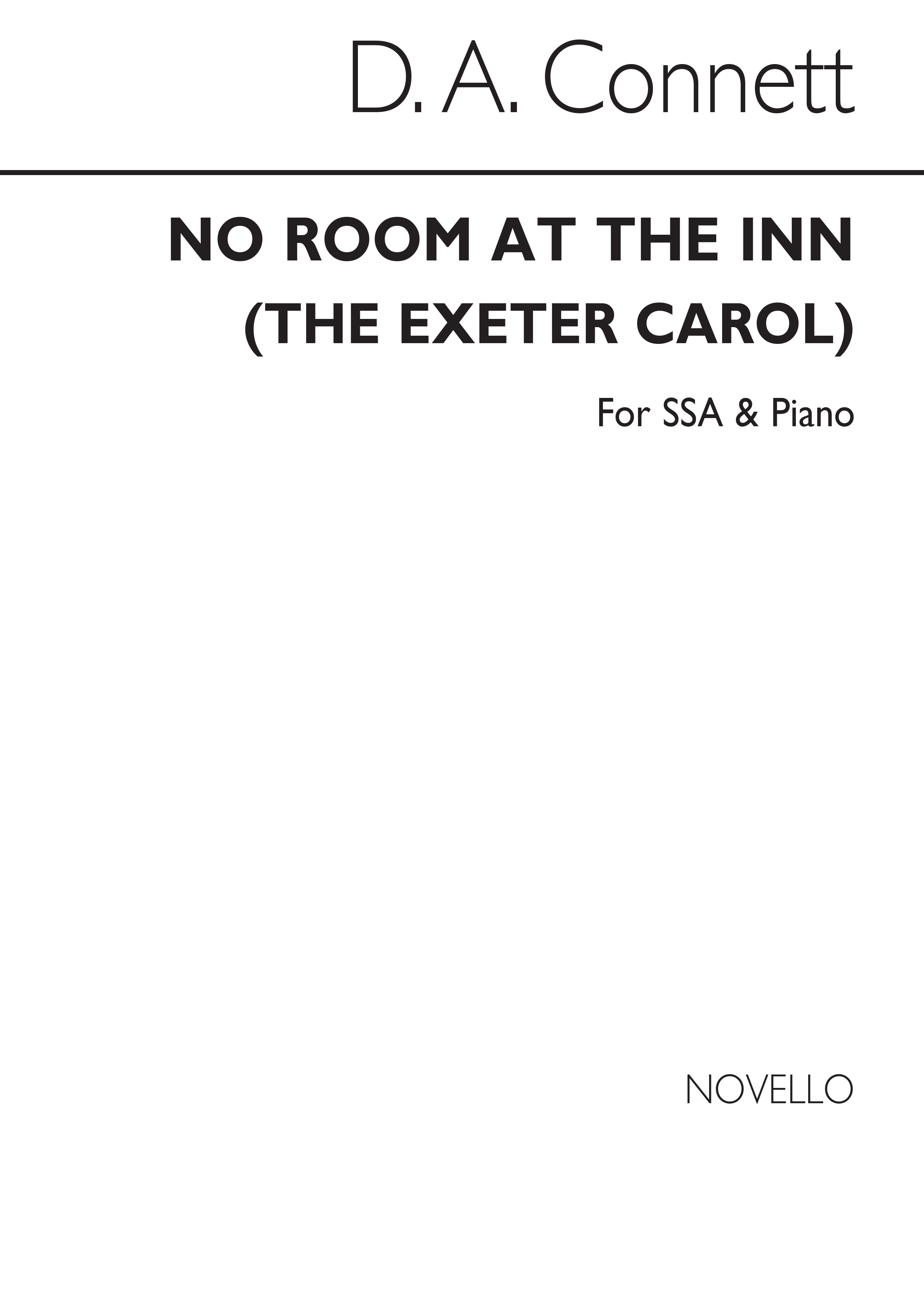 No Room At The Inn (The Exeter Carol): SSA: Vocal Score