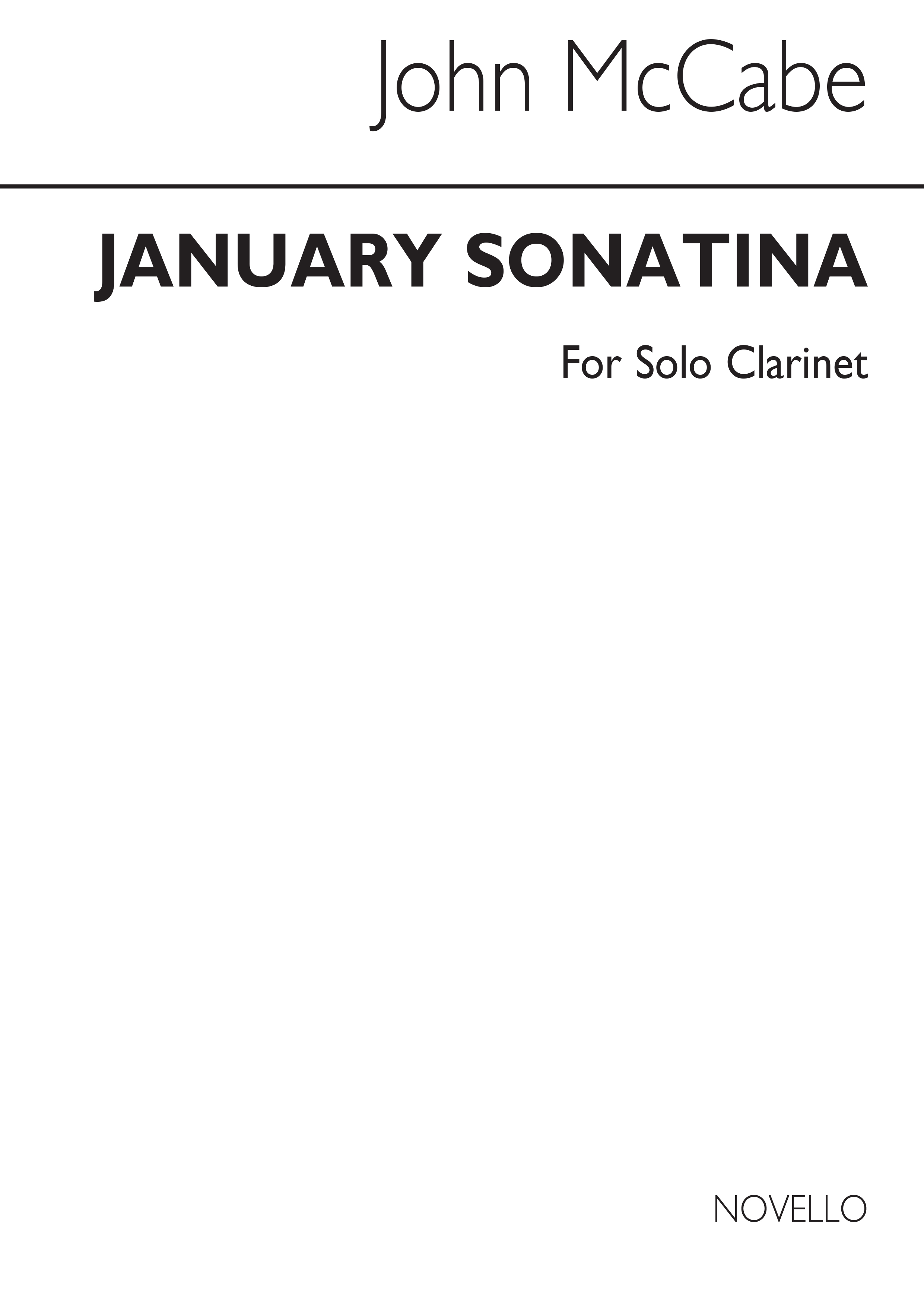 John McCabe: Sonatina For Clarinet: Clarinet: Instrumental Work