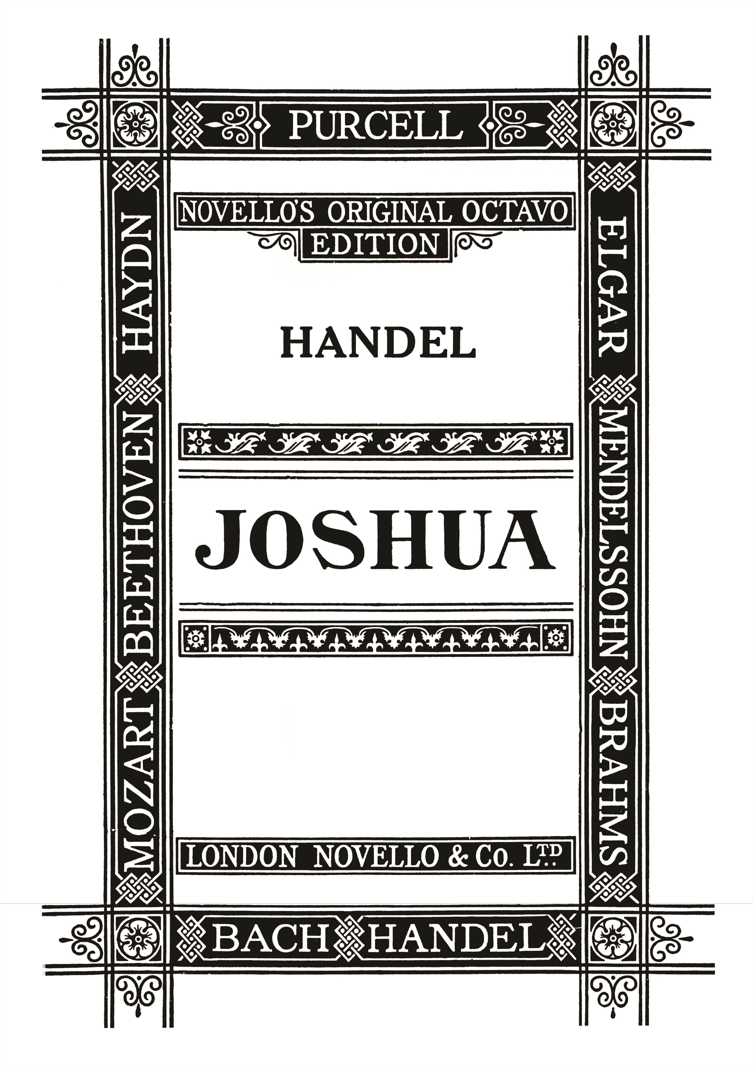 Georg Friedrich Hndel: Joshua: Mixed Choir: Vocal Score
