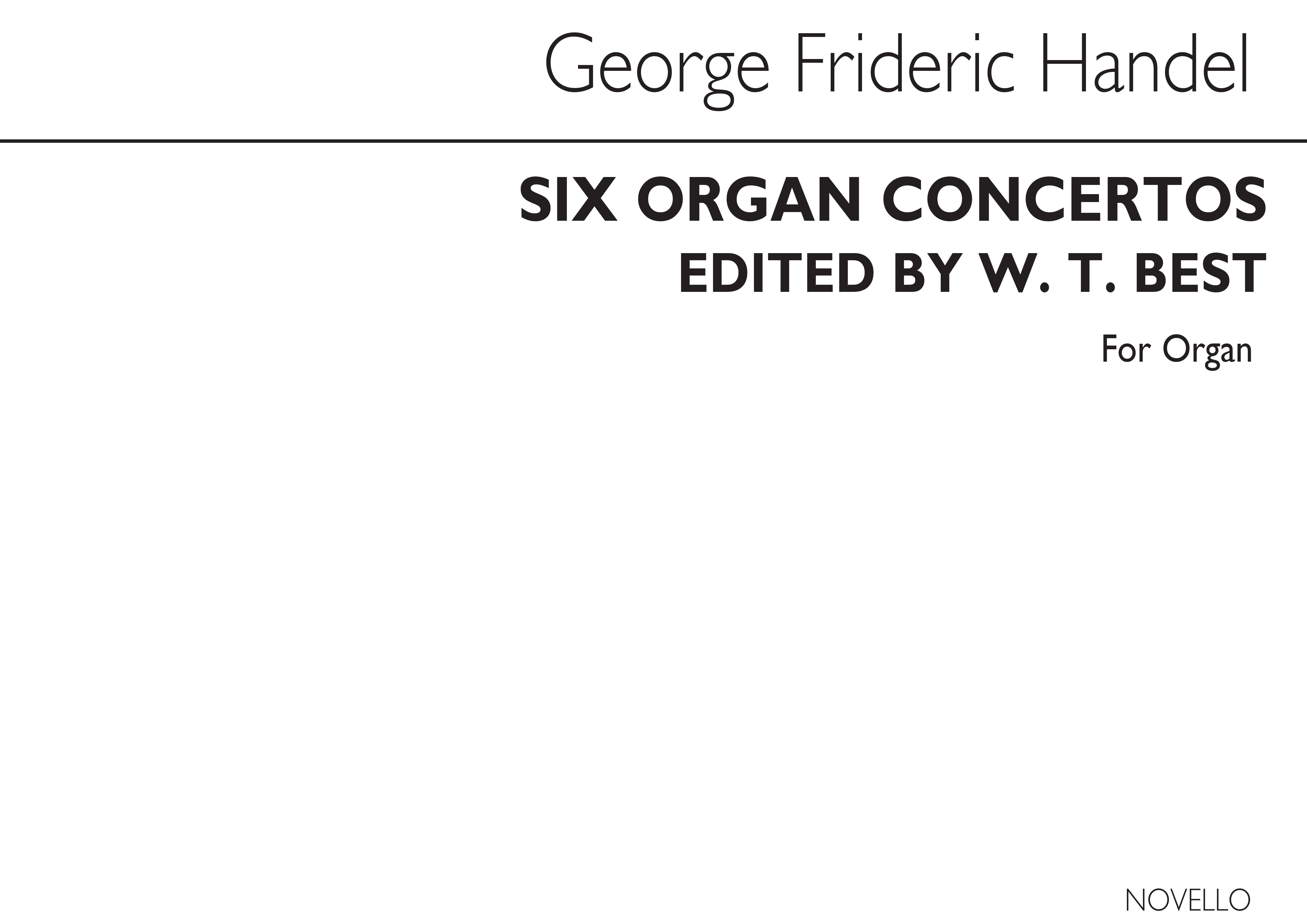 Handel Six Organ Concertos No.2 Organ: Organ: Single Sheet
