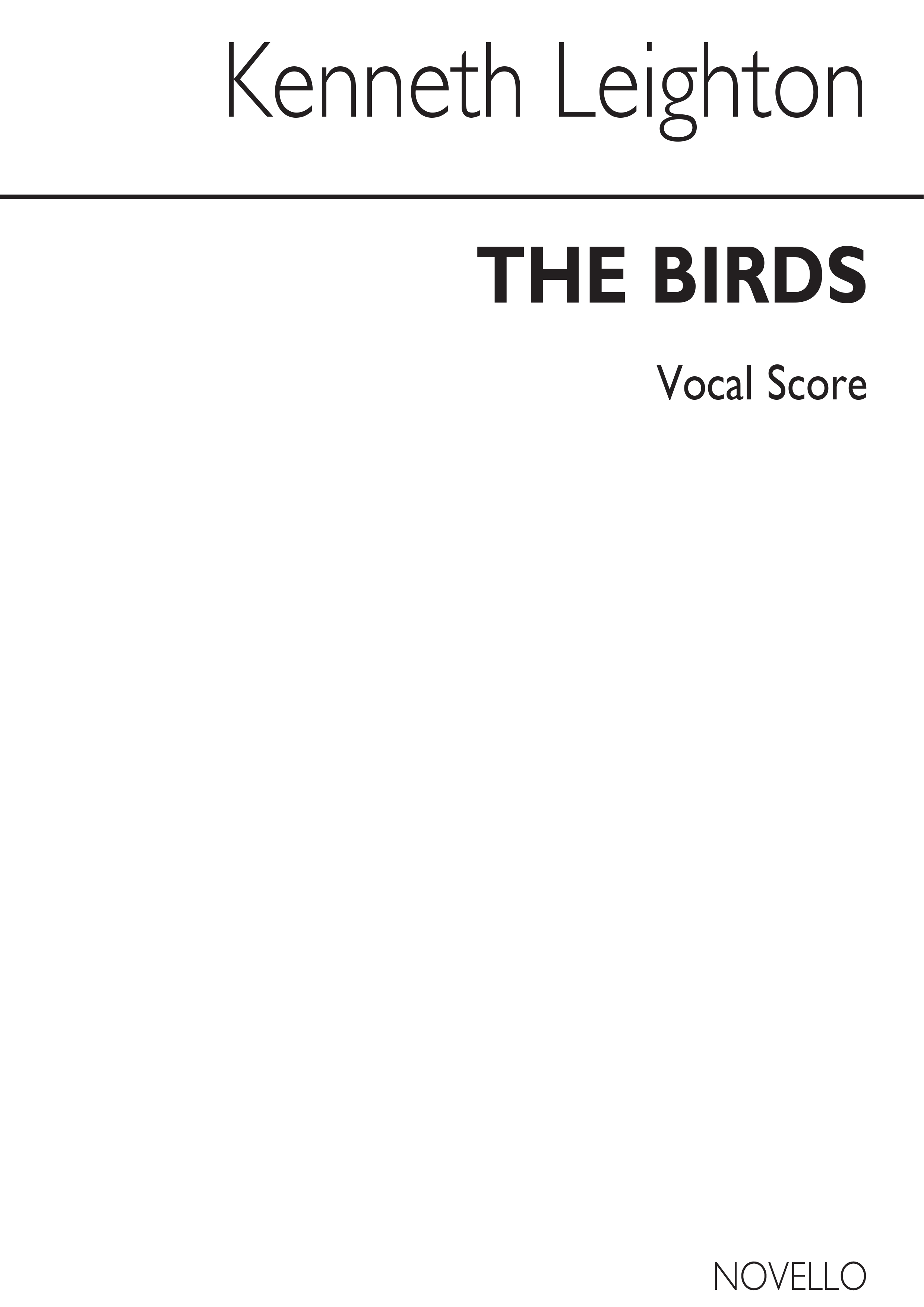 Kenneth Leighton: The Birds: SATB: Vocal Score