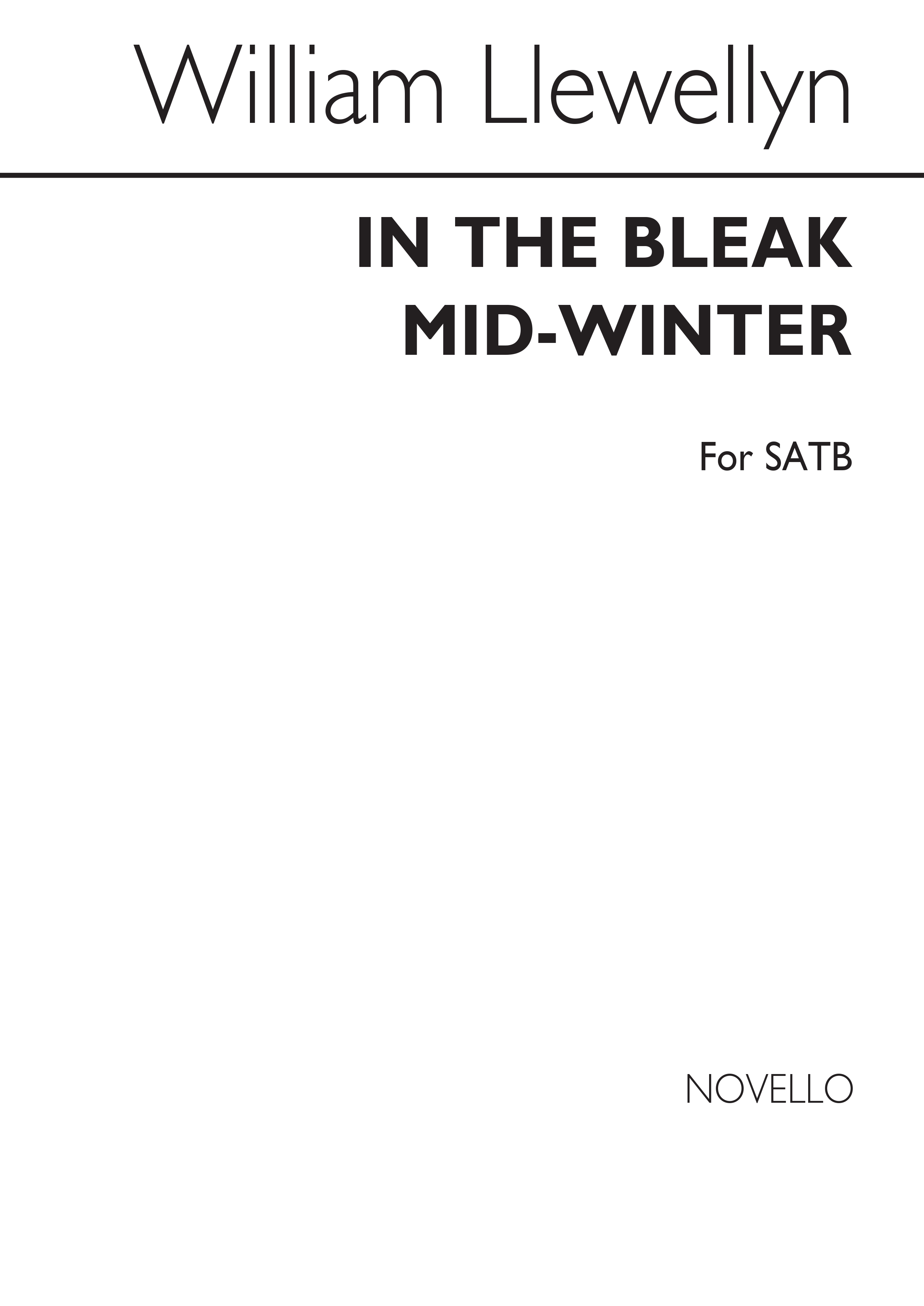 William Llewellyn: In The Bleak Midwinter: SATB: Vocal Score