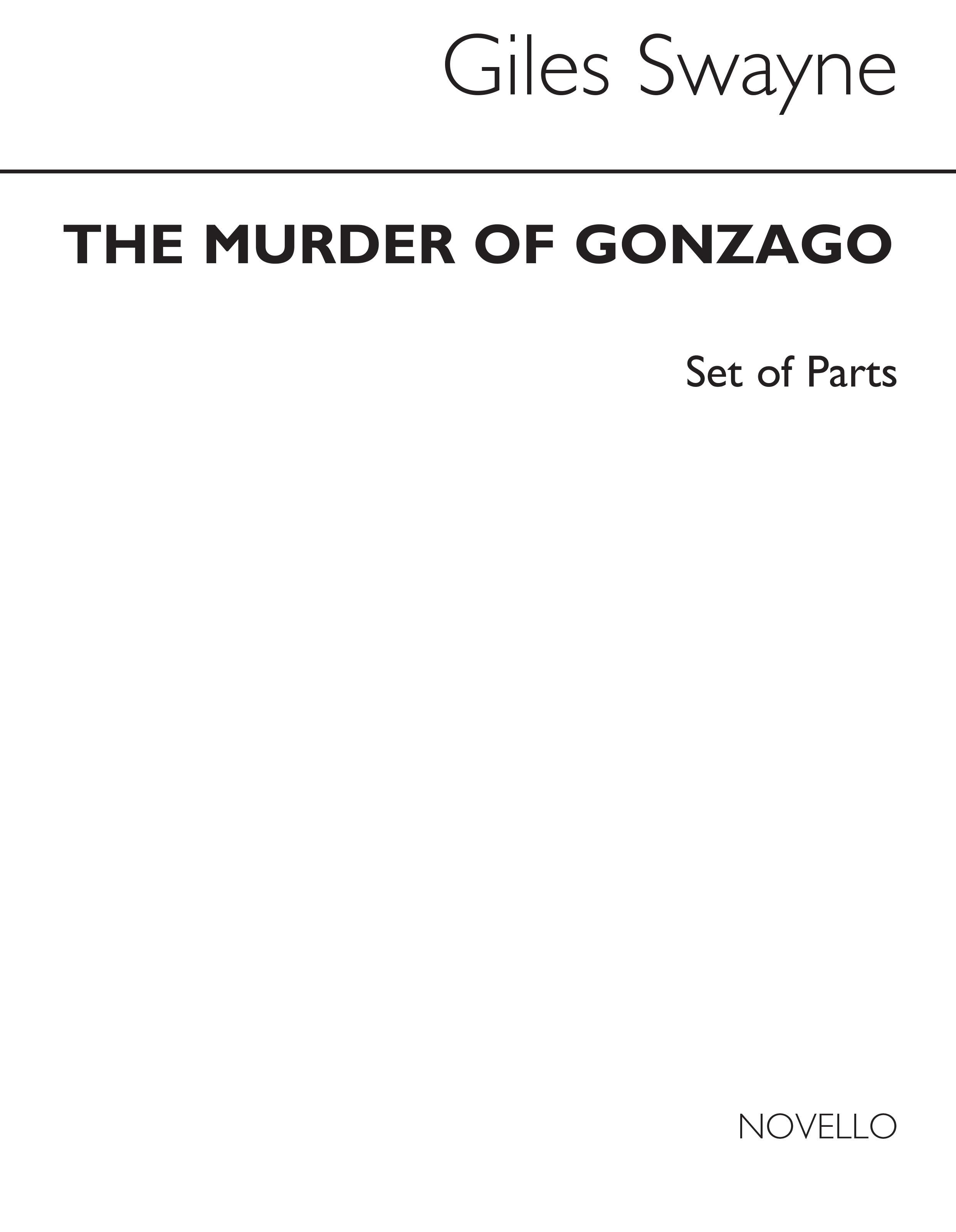 Giles Swayne: The Murder Of Gonzago (Parts): Wind Ensemble: Parts