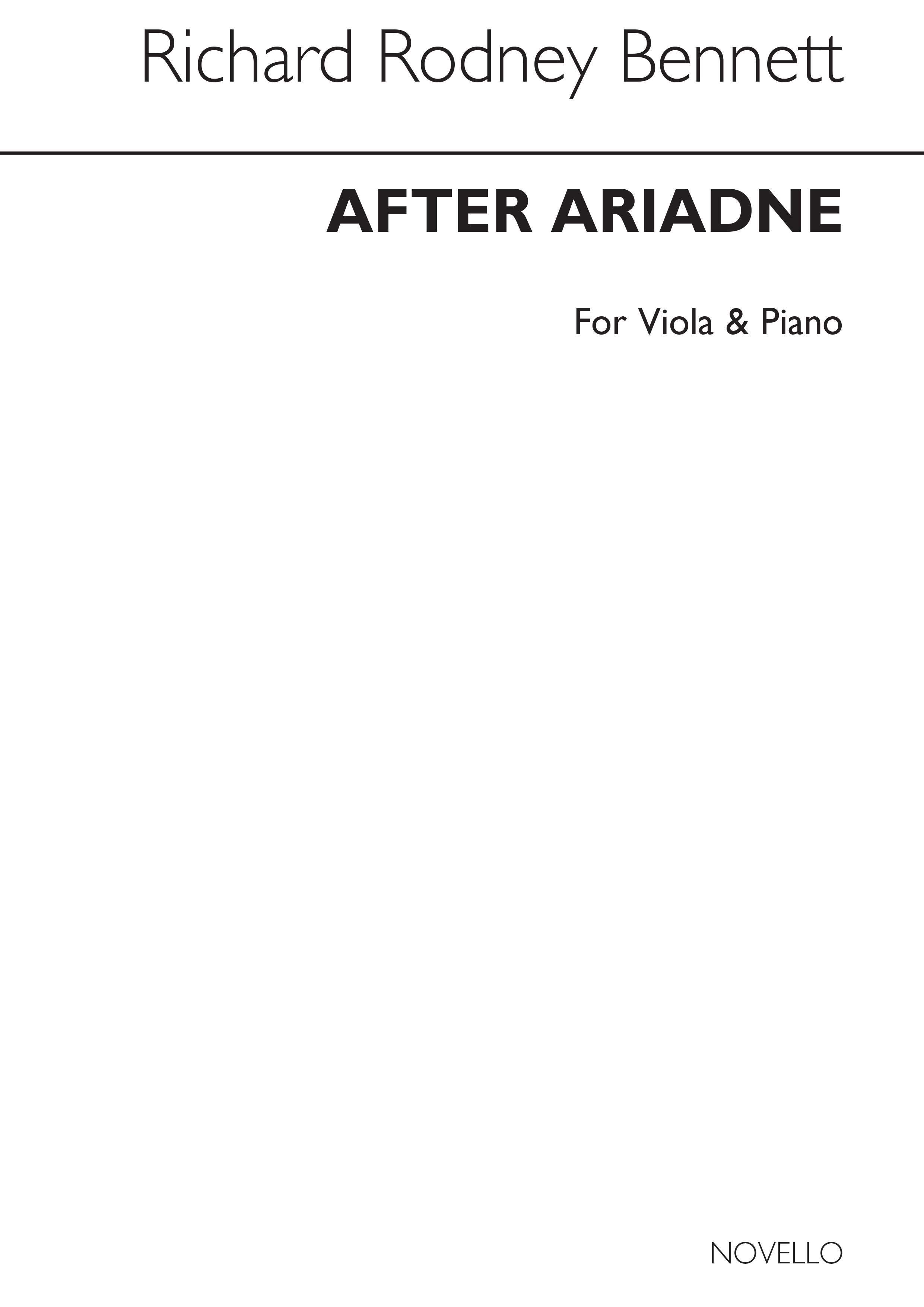 Richard Rodney Bennett: After Ariadne: Viola: Instrumental Work