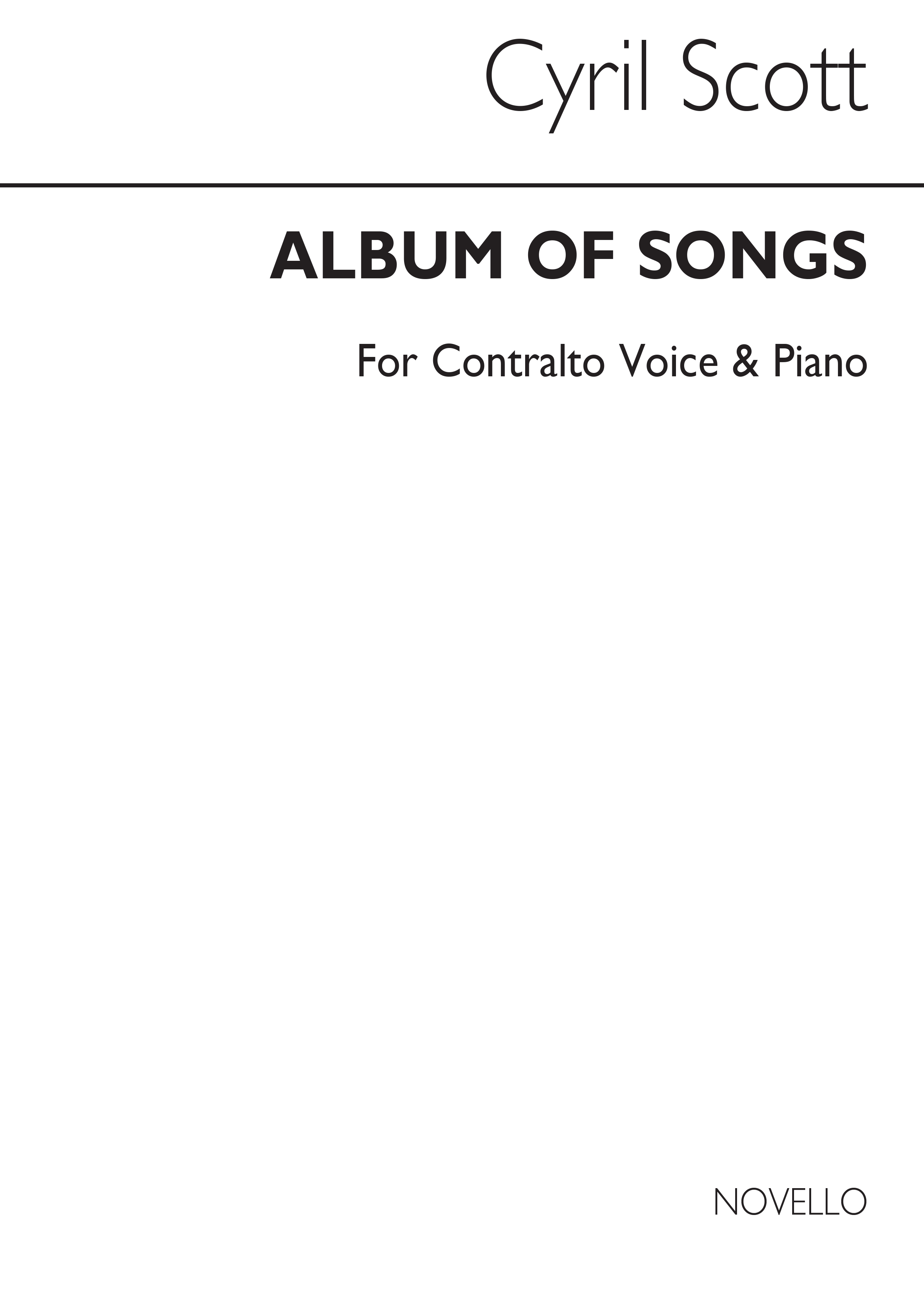 Album Of Songs: Alto: Single Sheet