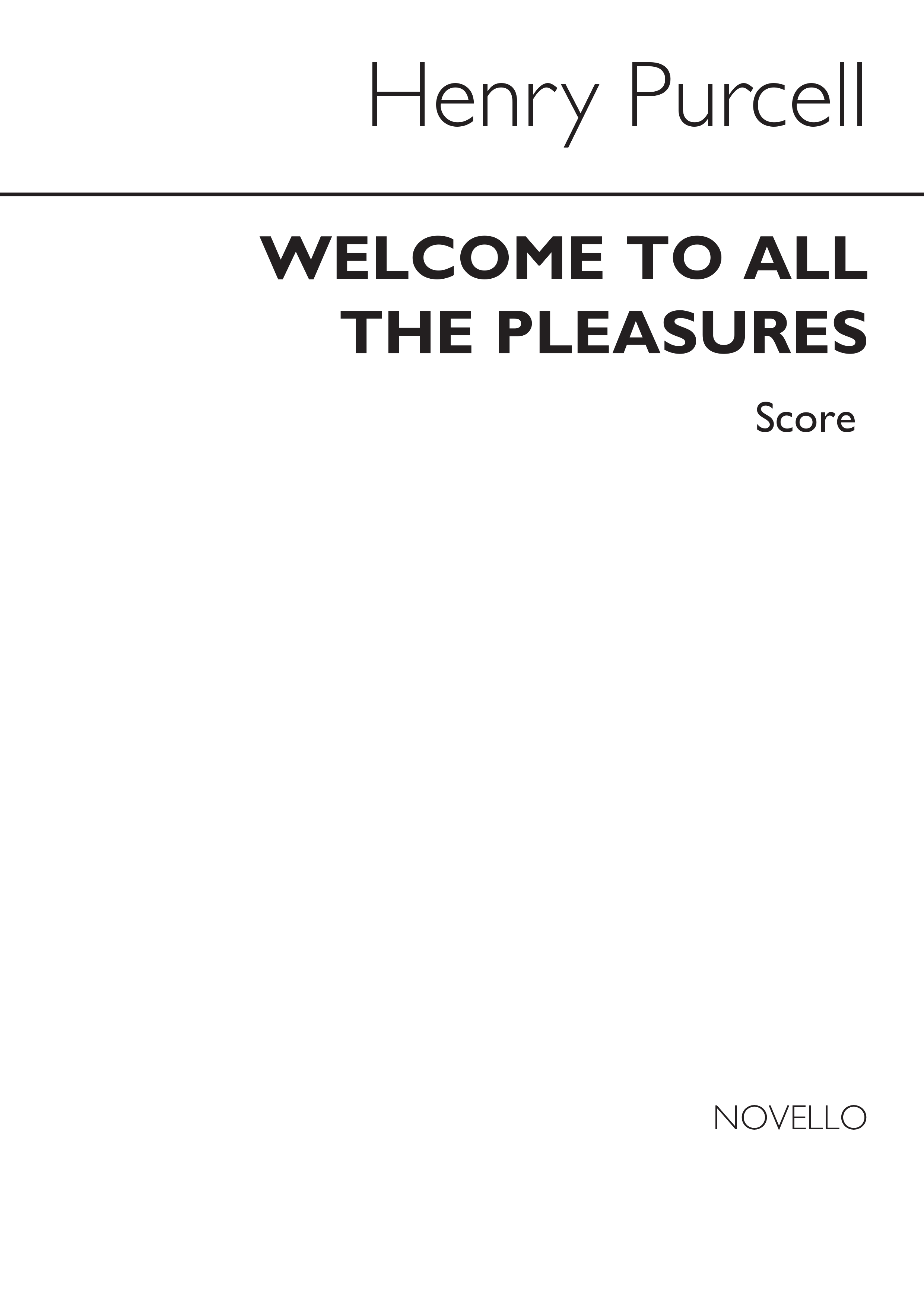 Henry Purcell: Welcome To All The Pleasures V/S + Strings: String Ensemble: