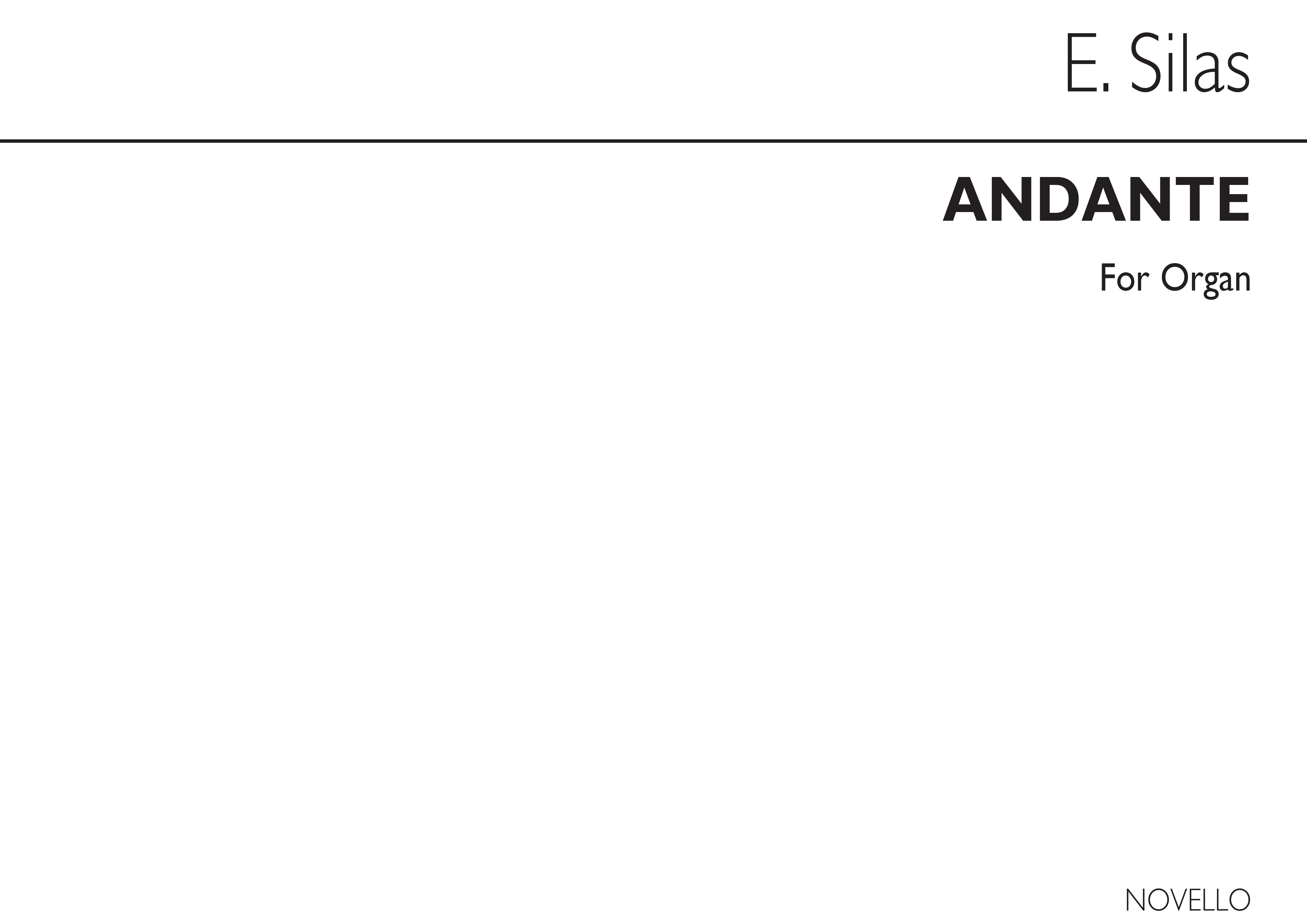 Edouard Silas: Andante In A Flat: Organ: Instrumental Work