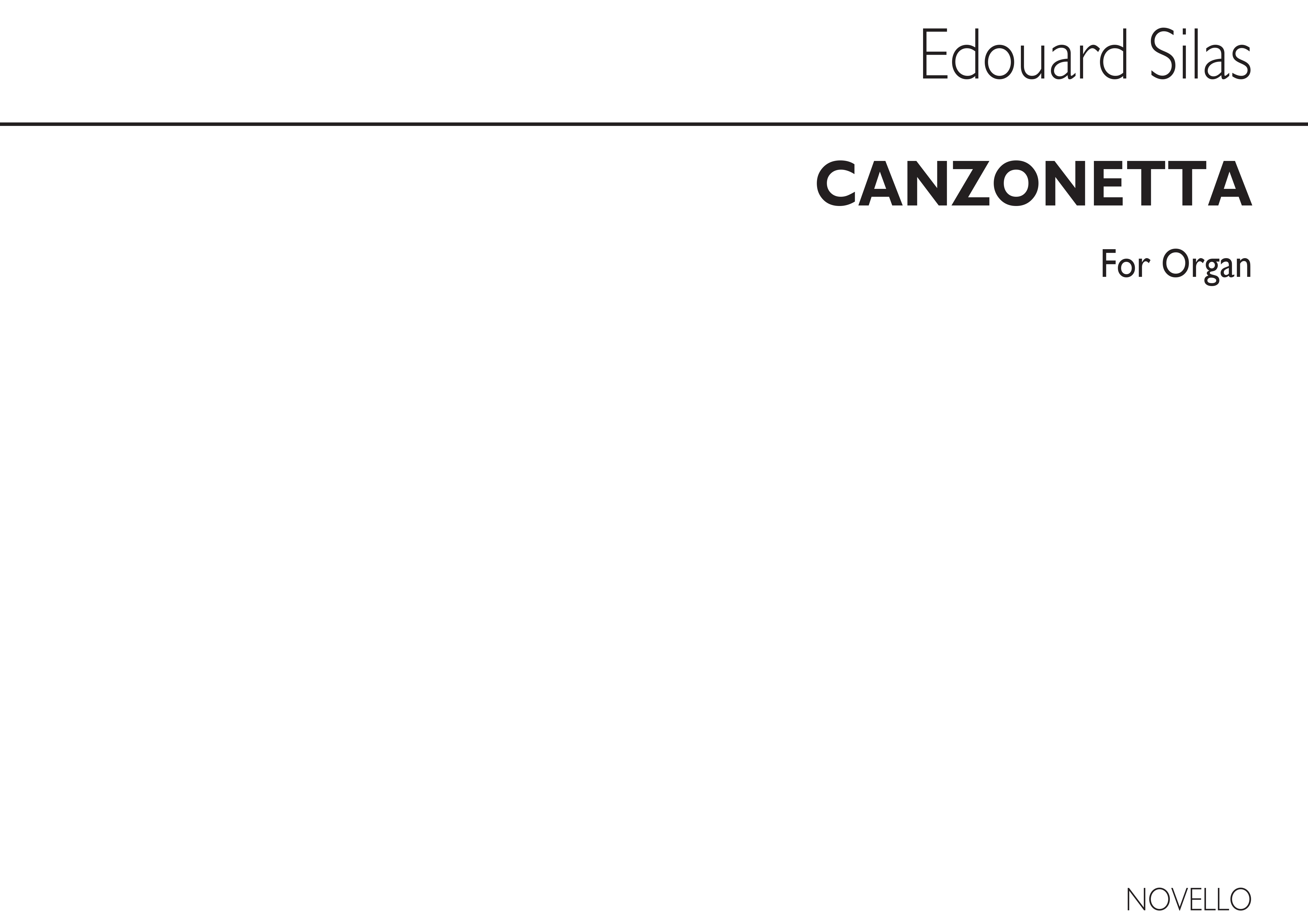 Edouard Silas: Canzonetta: Organ: Instrumental Work