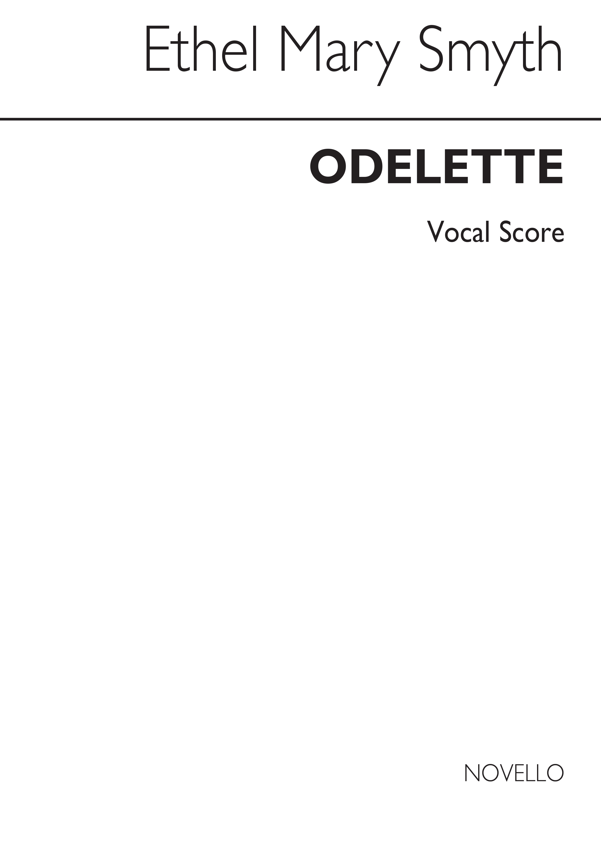 Ethel Smyth: Odelette: Soprano: Vocal Work