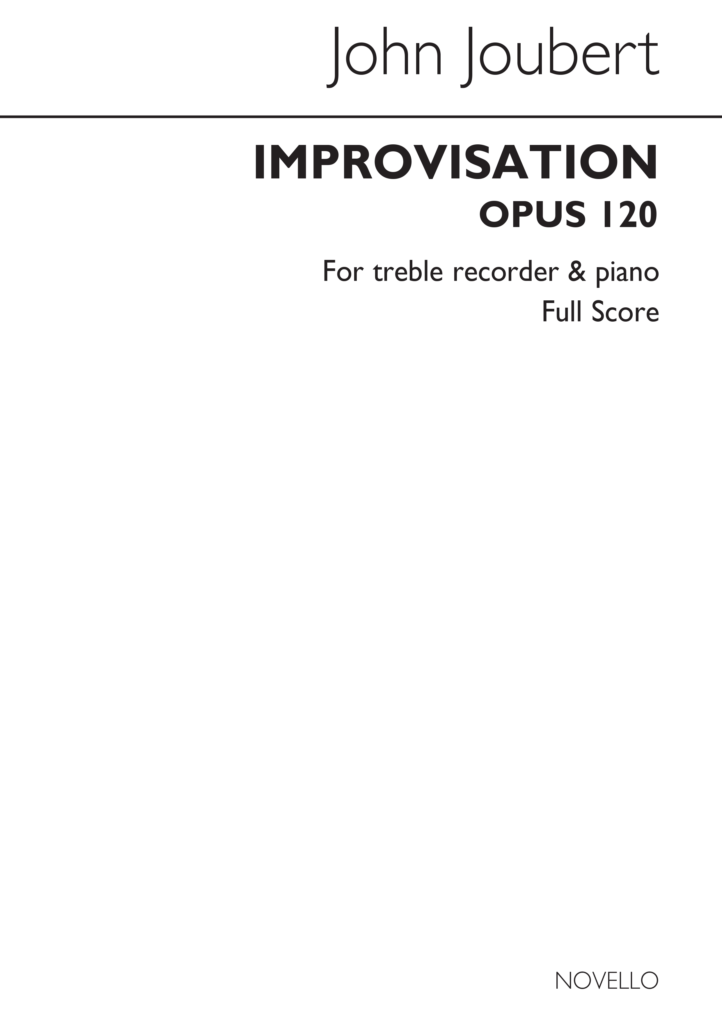 John Joubert: Improvisation: Descant Recorder: Instrumental Work