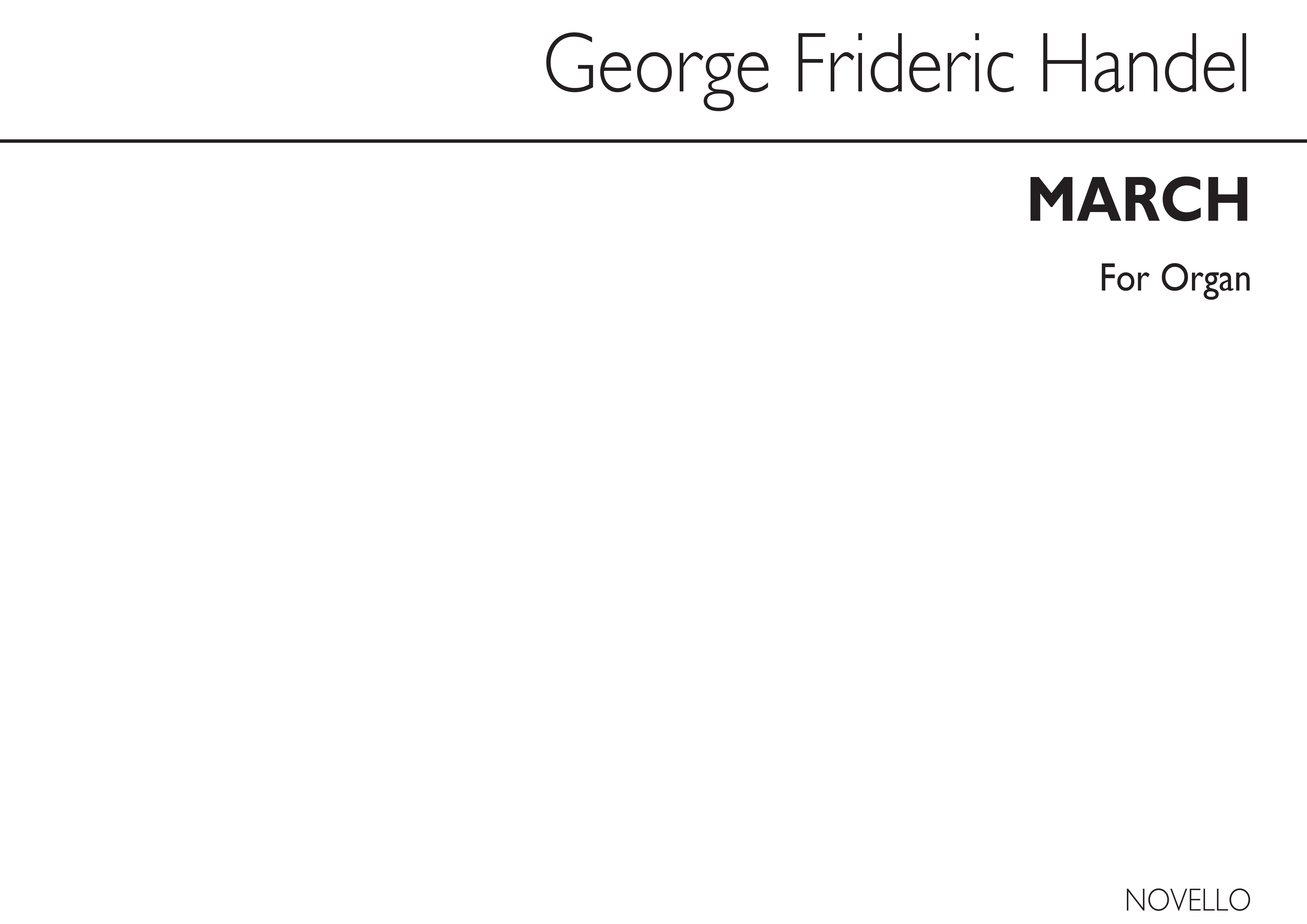 Georg Friedrich Händel: March From 'Scipio' (Organ): Organ: Instrumental Work