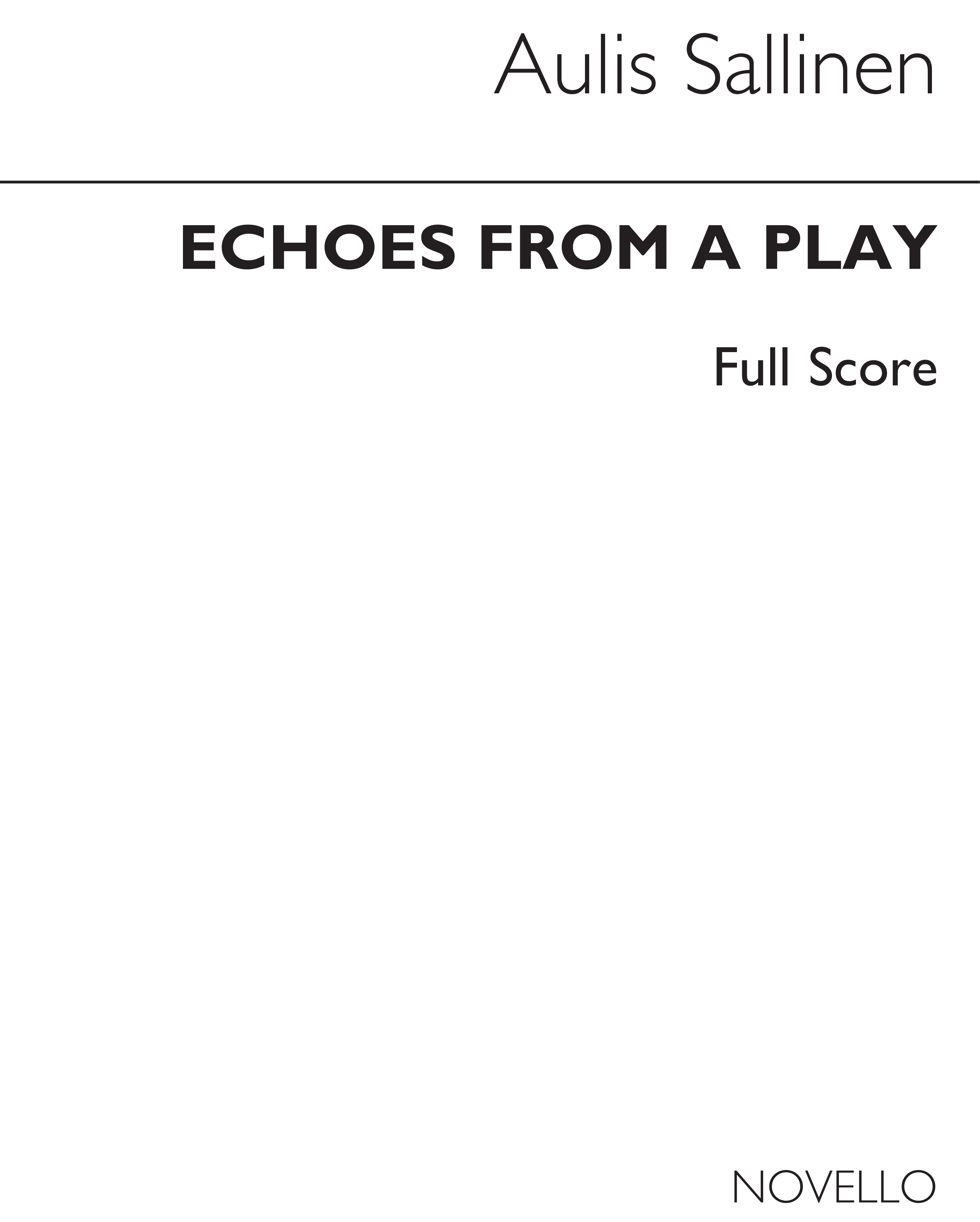 Aulis Sallinen: Echoes From A Play Op.66: Chamber Ensemble: Score