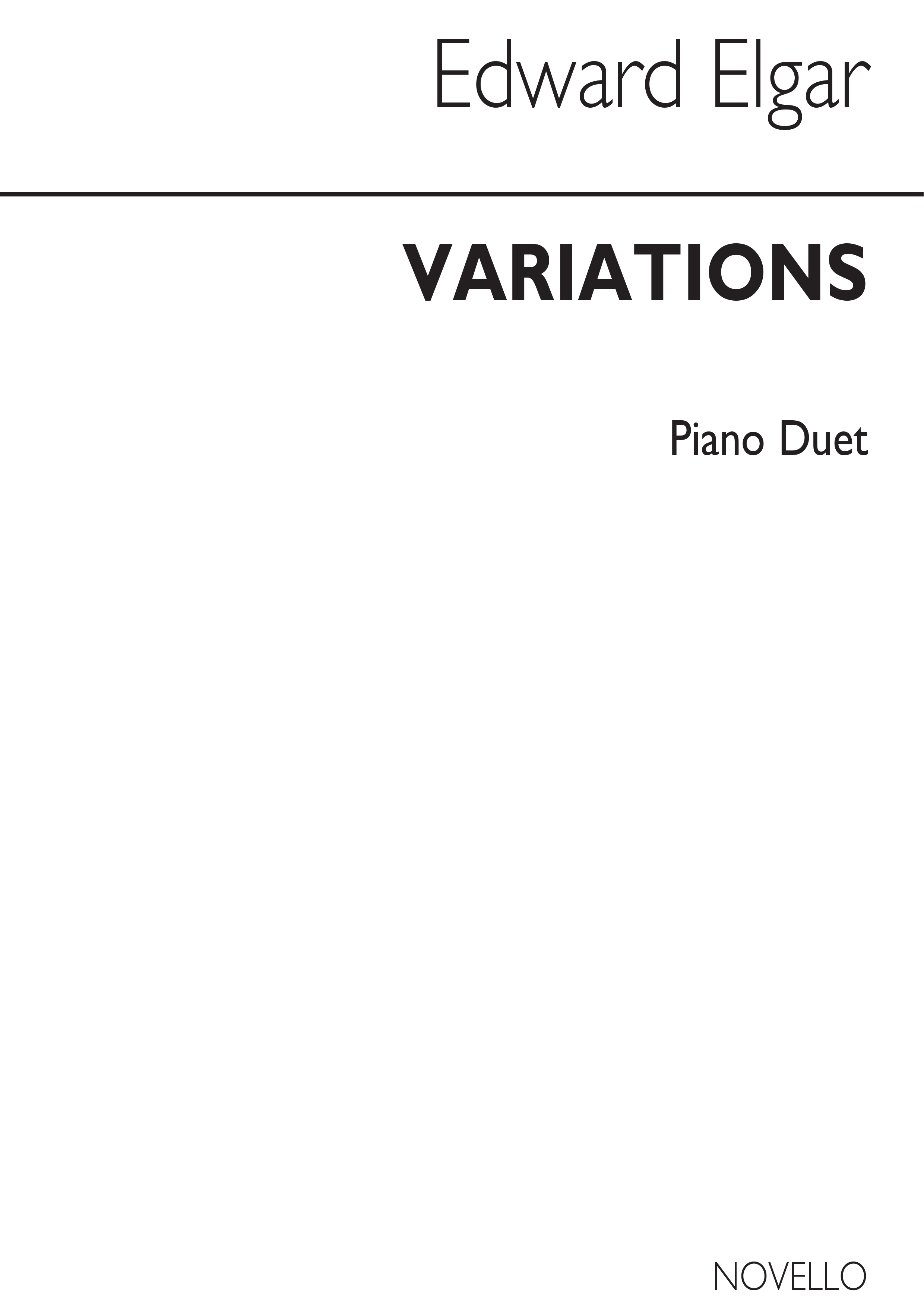 Edward Elgar: Variations Op.36 (Piano Duet): Piano Duet: Instrumental Work