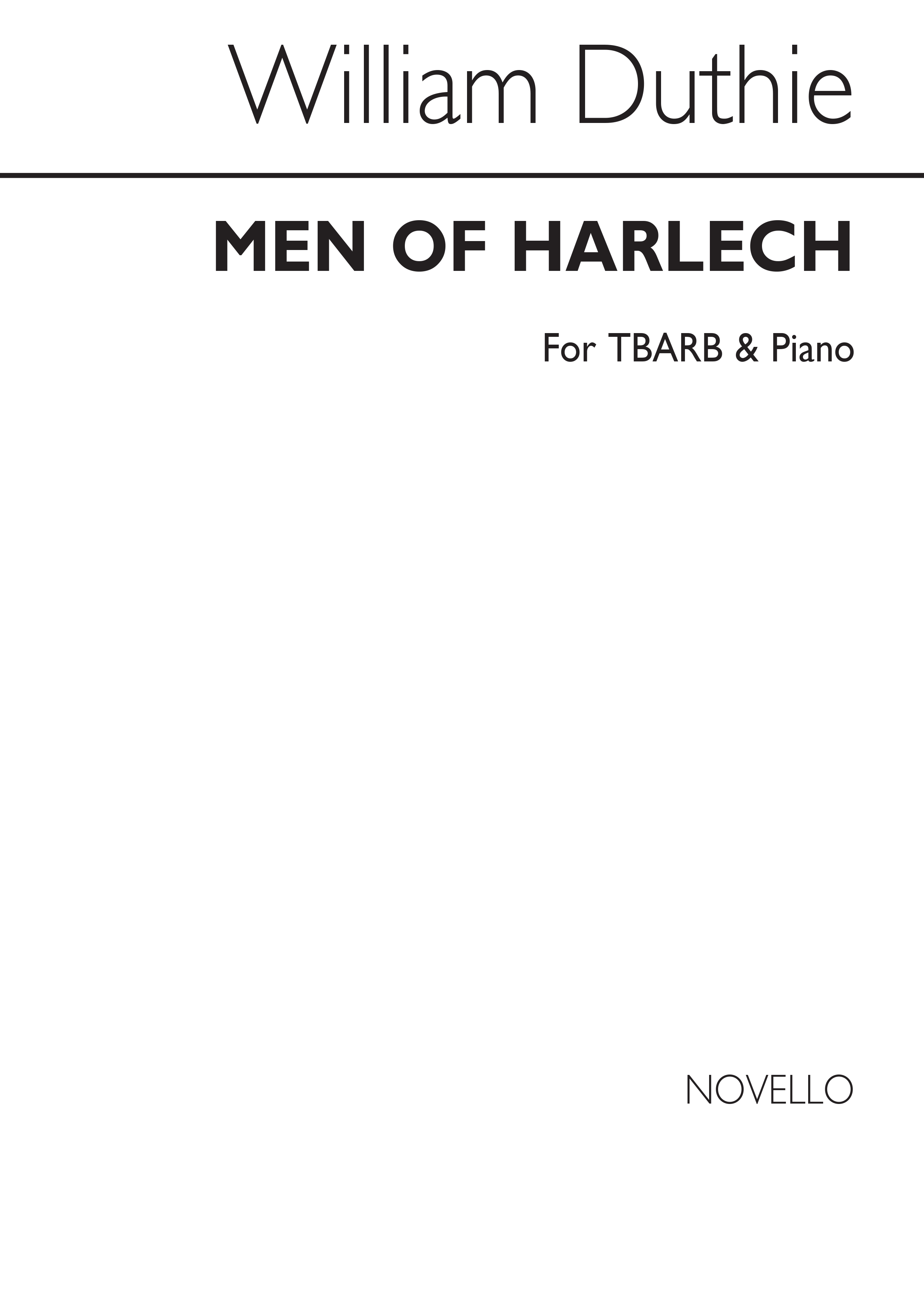 Men Of Harlech (Arranged By Peter Johnstone): Men's Voices: Vocal Score