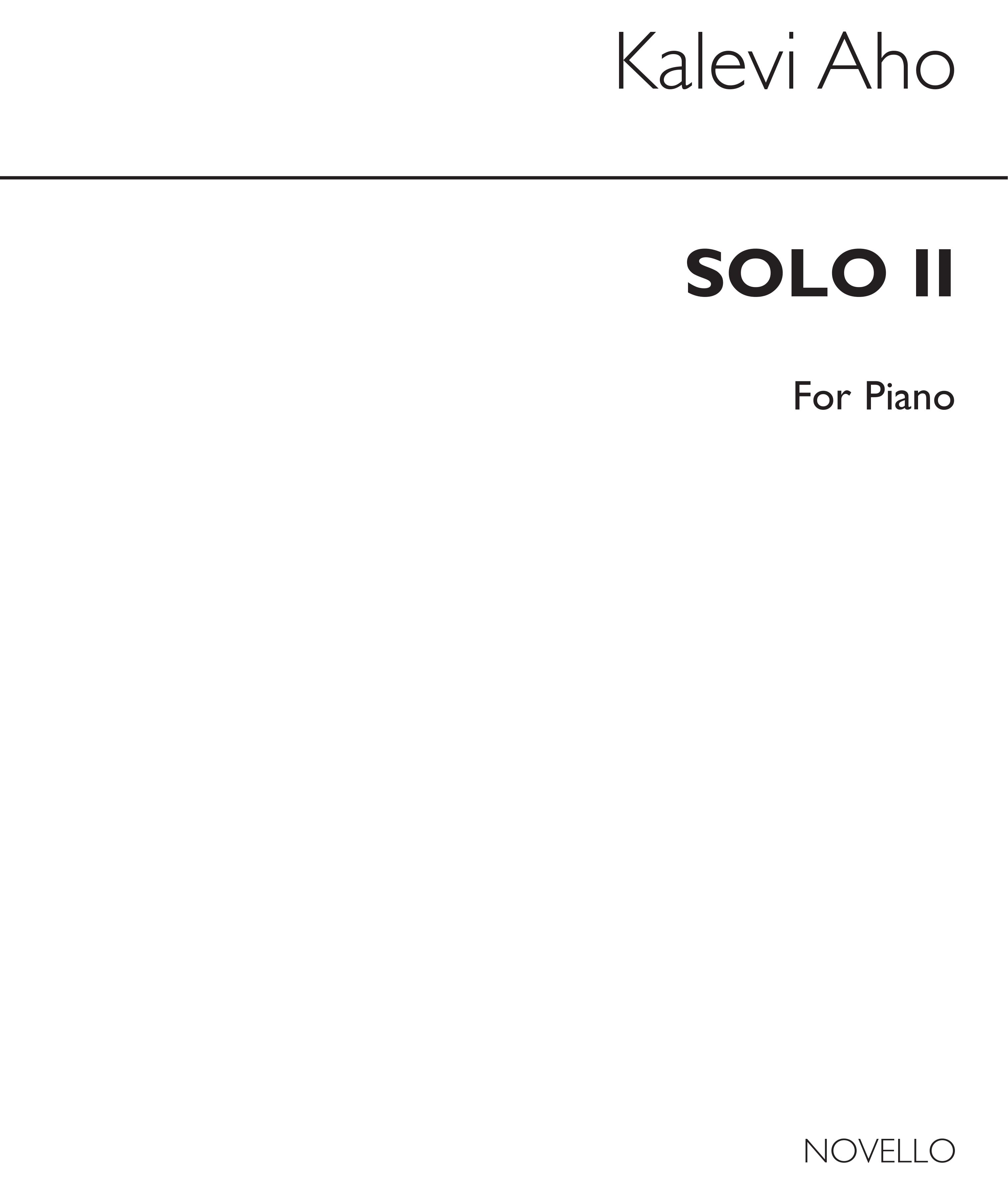 Kalevi Aho: Solo II (Piano): Piano: Instrumental Work