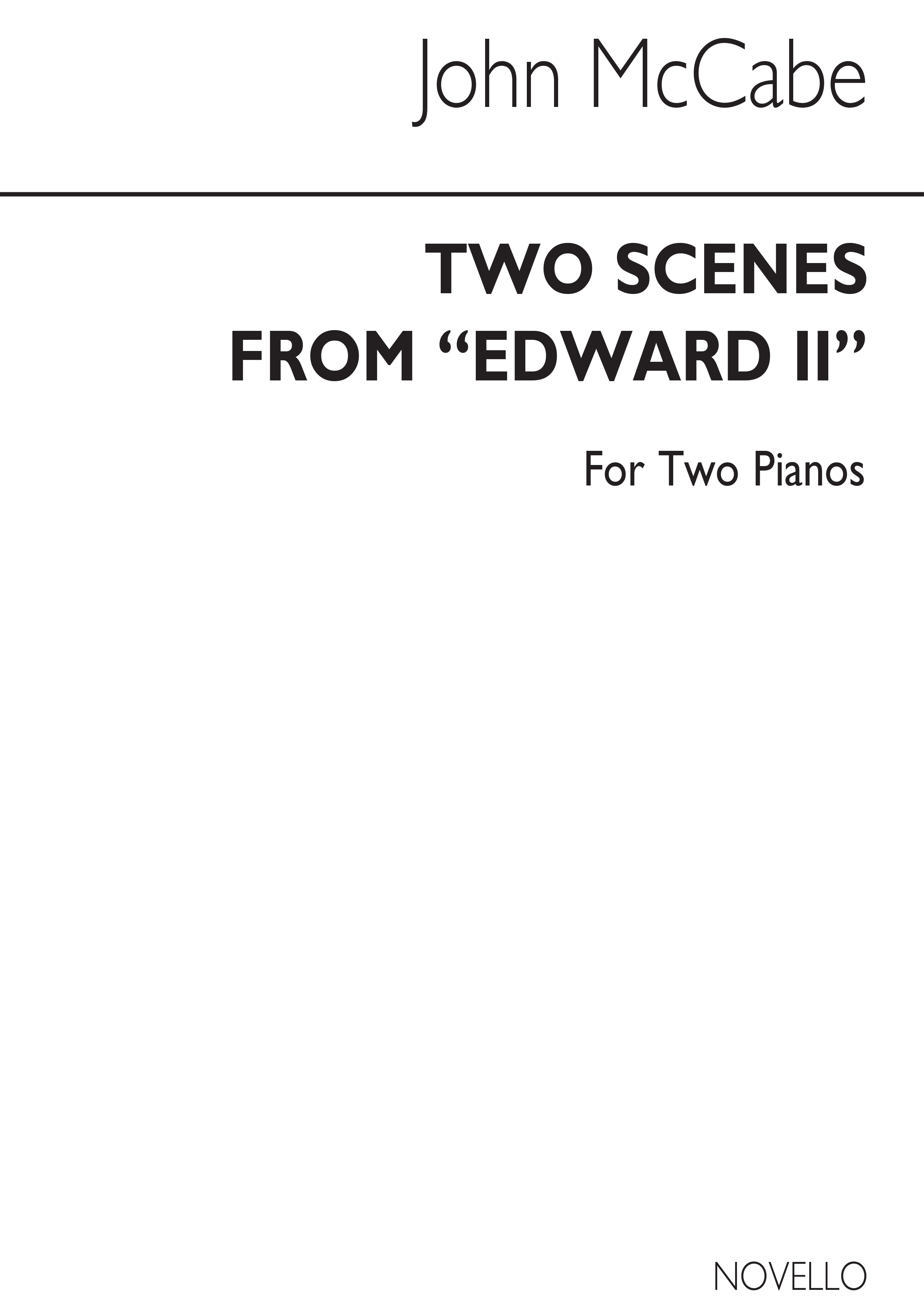 John McCabe: Two Scenes From Edward II: Piano Duet: Instrumental Album