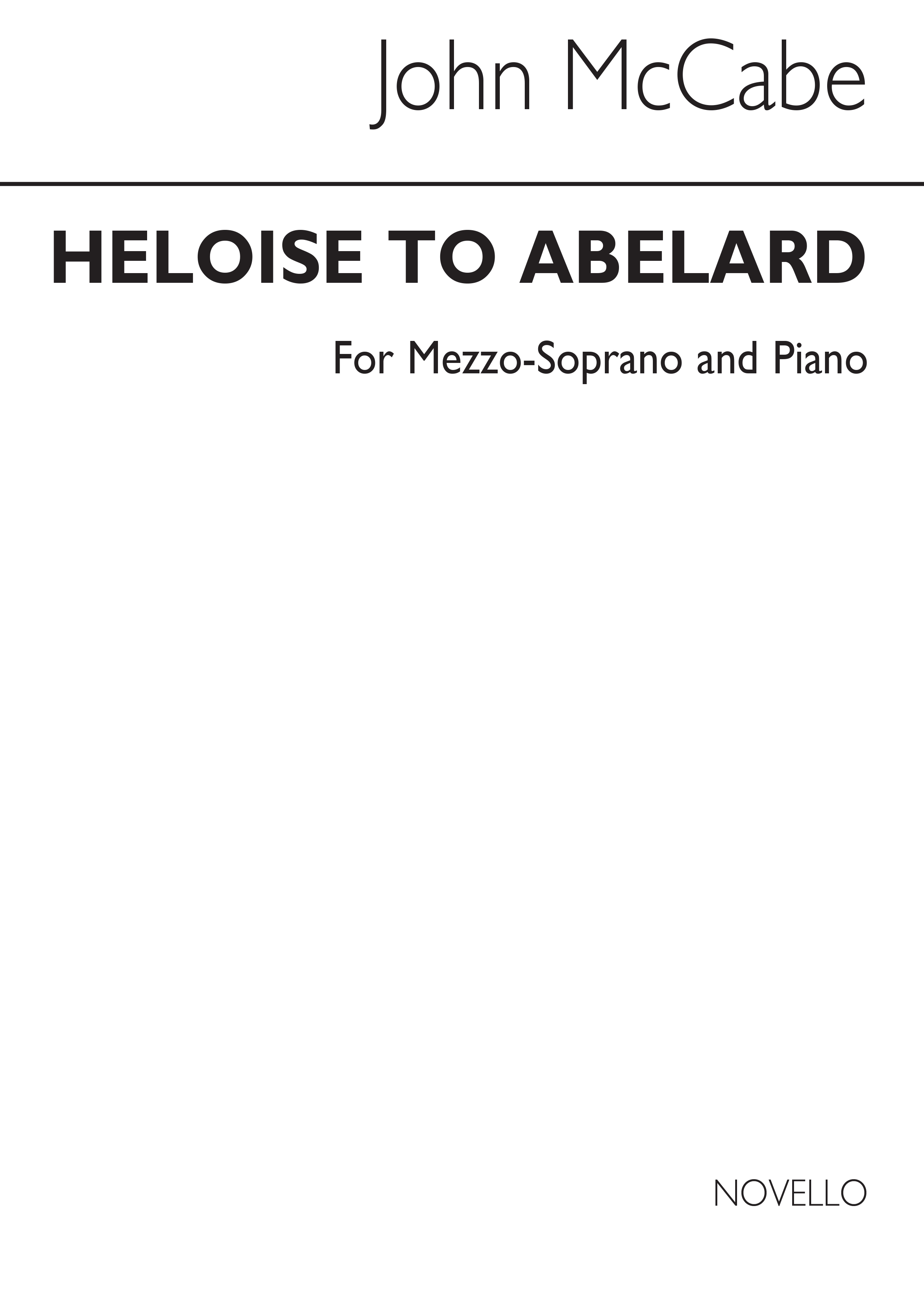 John McCabe: Heloise To Abelard: Mezzo-Soprano: Vocal Score