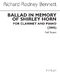 Richard Rodney Bennett: Ballad In Memory Of Shirley Horn: Clarinet: Instrumental