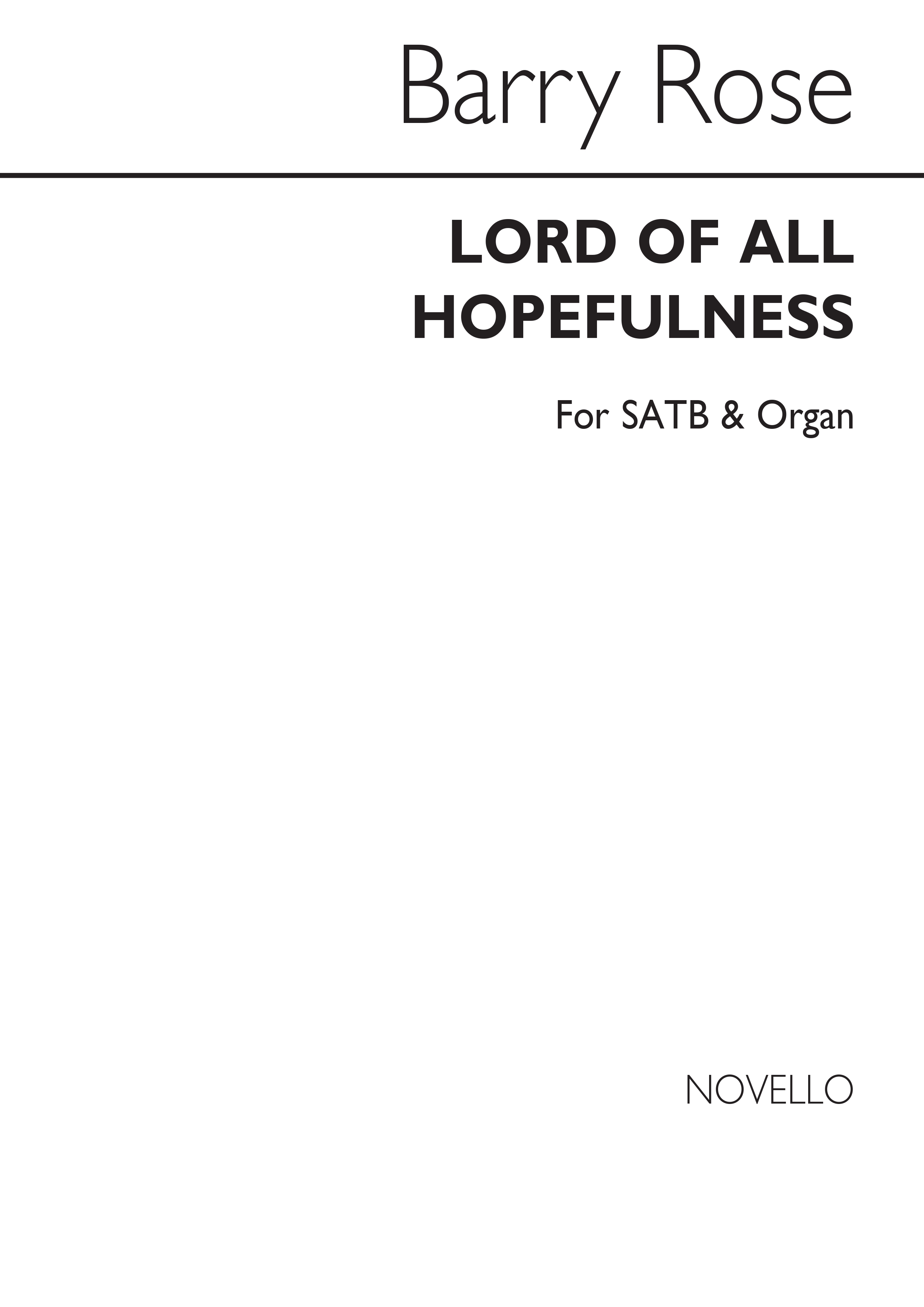 Lord Of All Hopefulness: SATB: Vocal Work