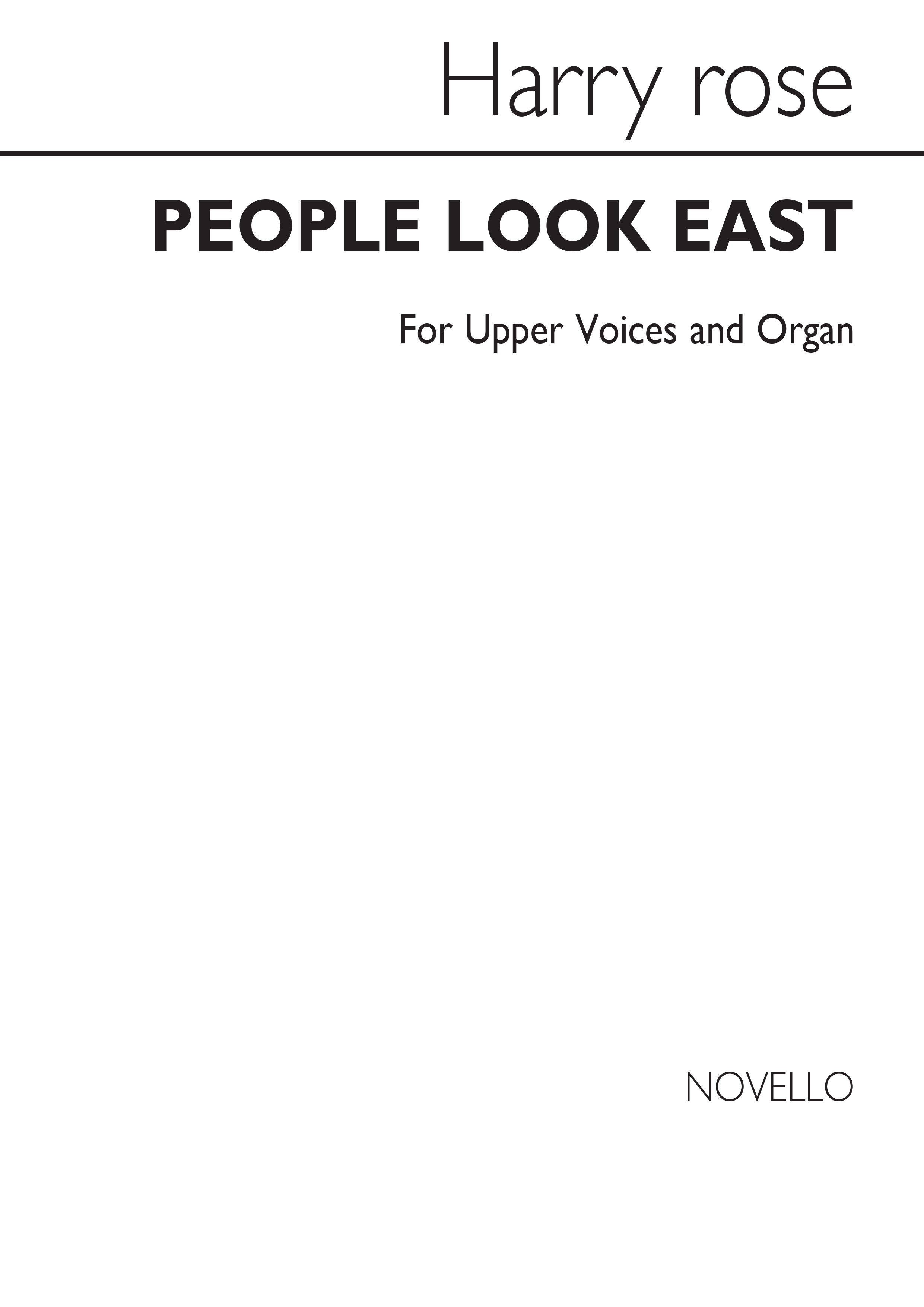 People Look East: SSA: Vocal Score