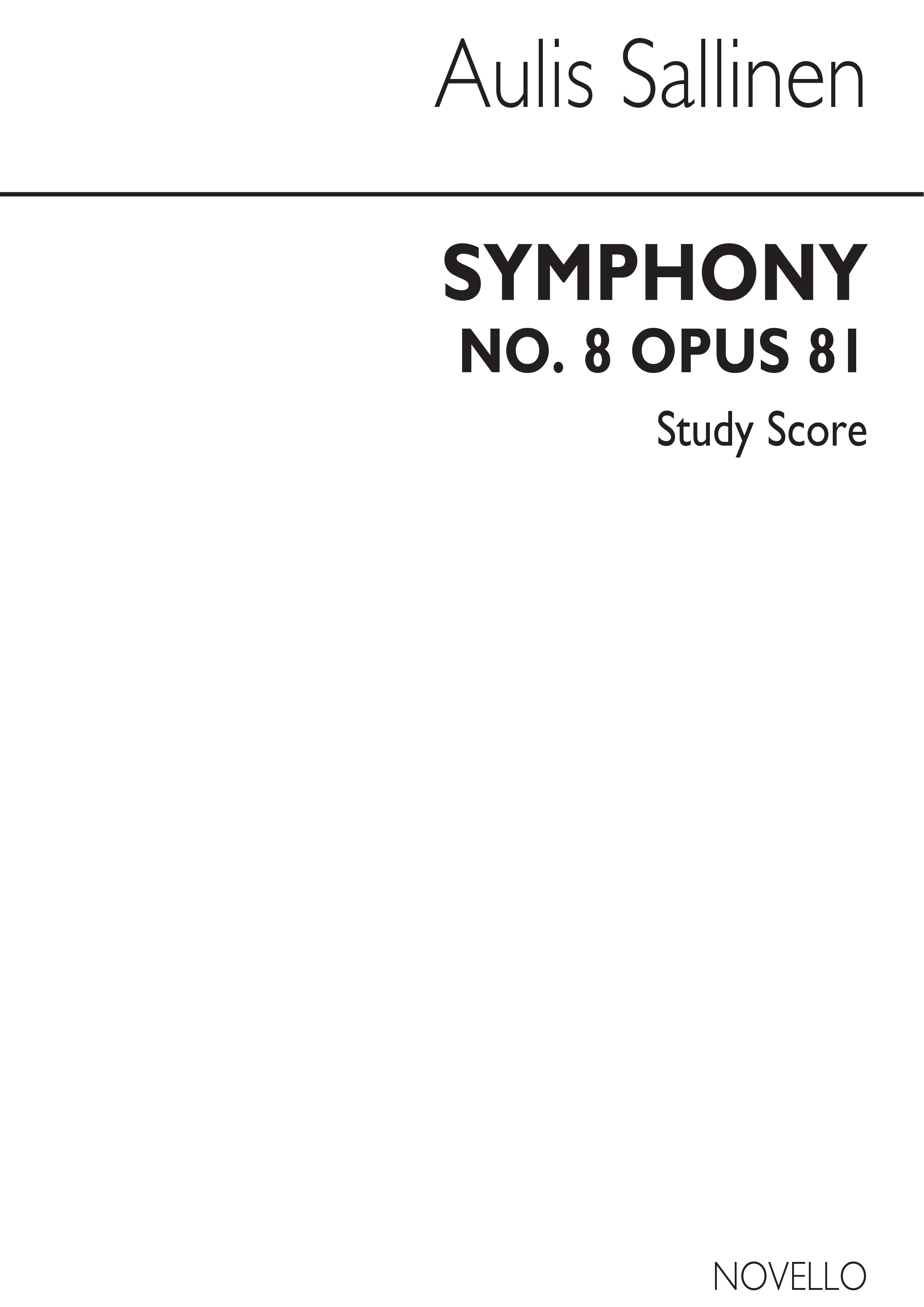 Aulis Sallinen: Symphony No.8 Op.81-Autumnal Fragments: Orchestra: Score