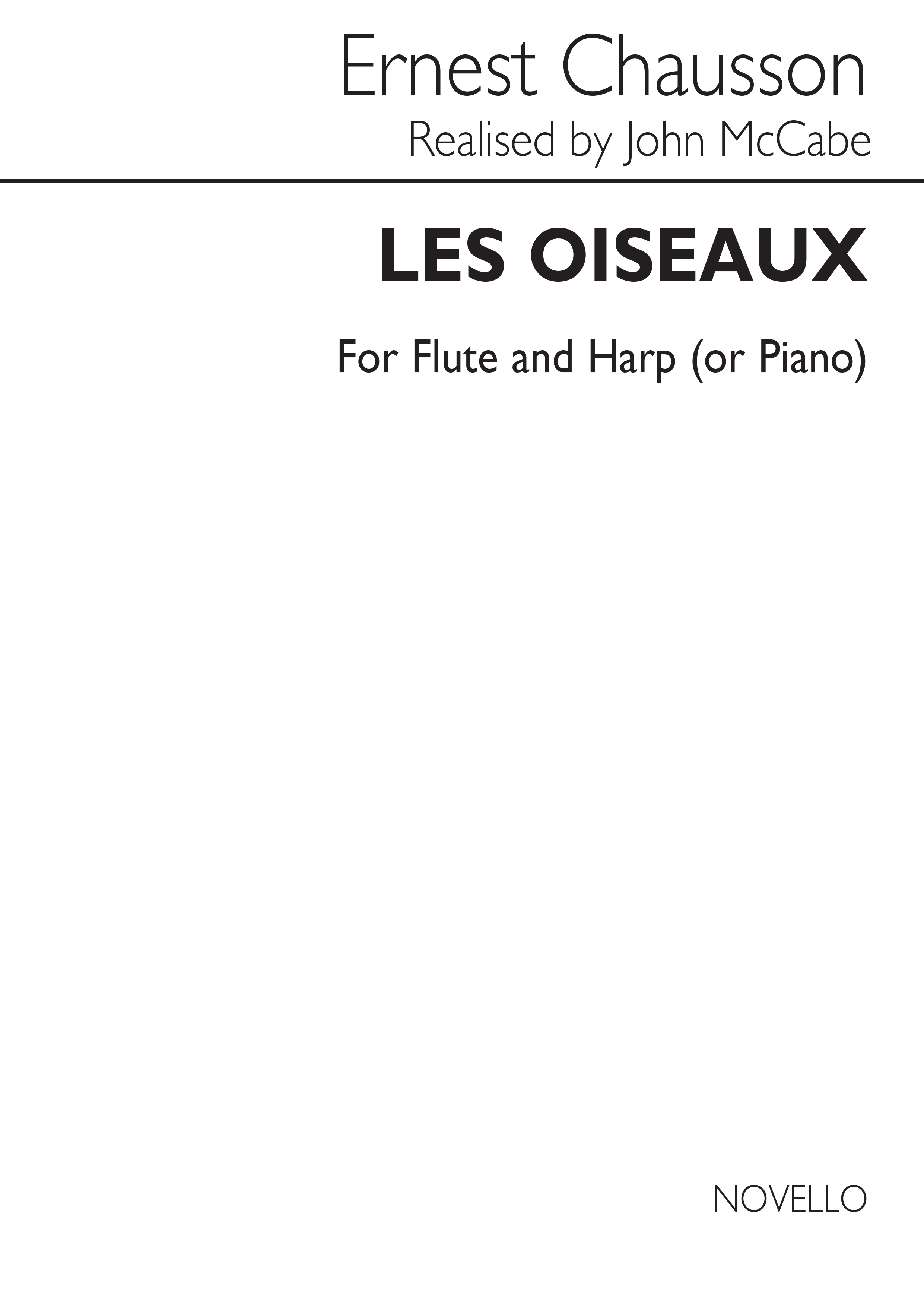 Ernest Chausson: Les Oiseaux: Flute & Harp: Instrumental Work