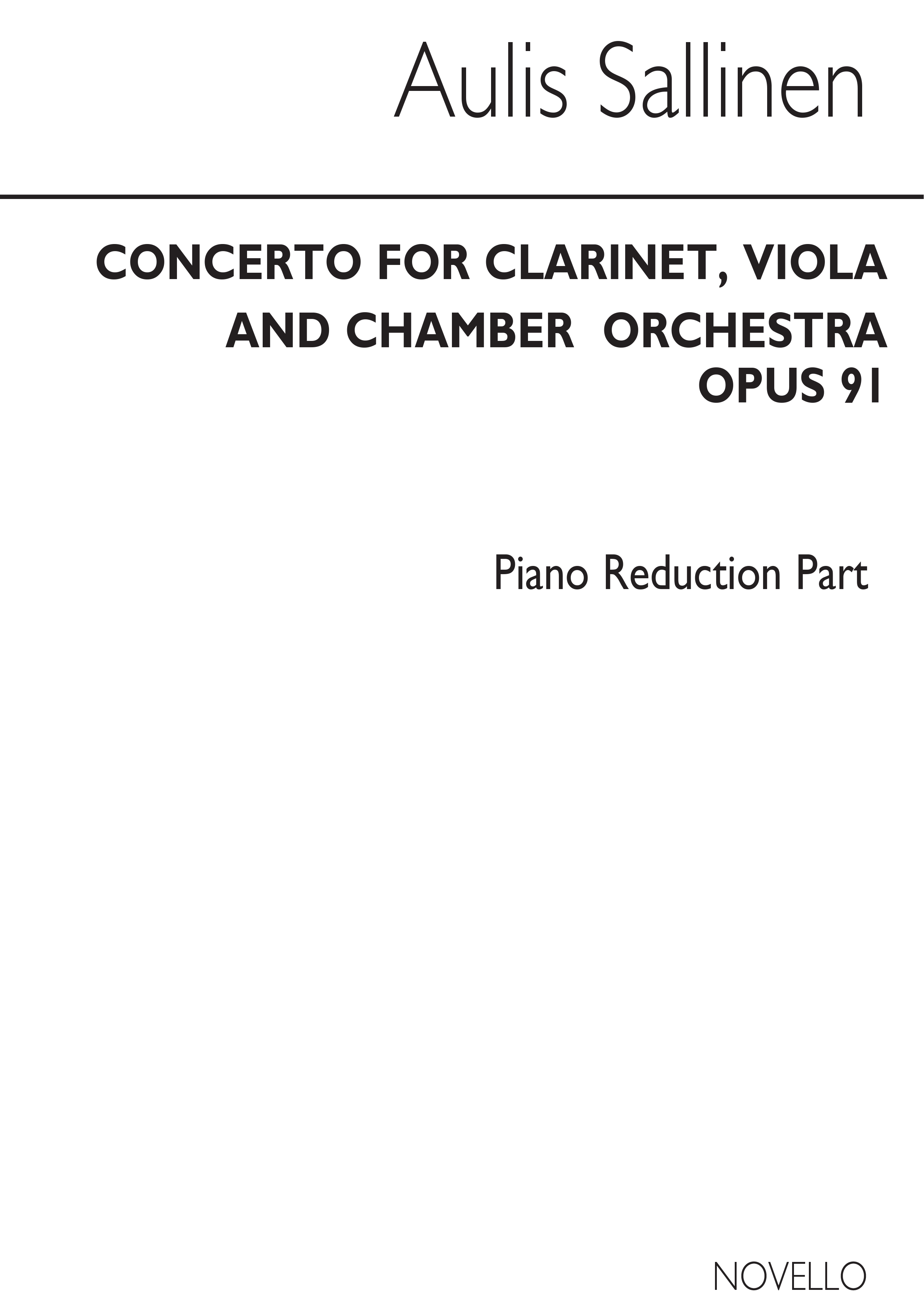 Aulis Sallinen: Concerto For Clarinet  Viola And Chamber Orchestra: Ensemble:
