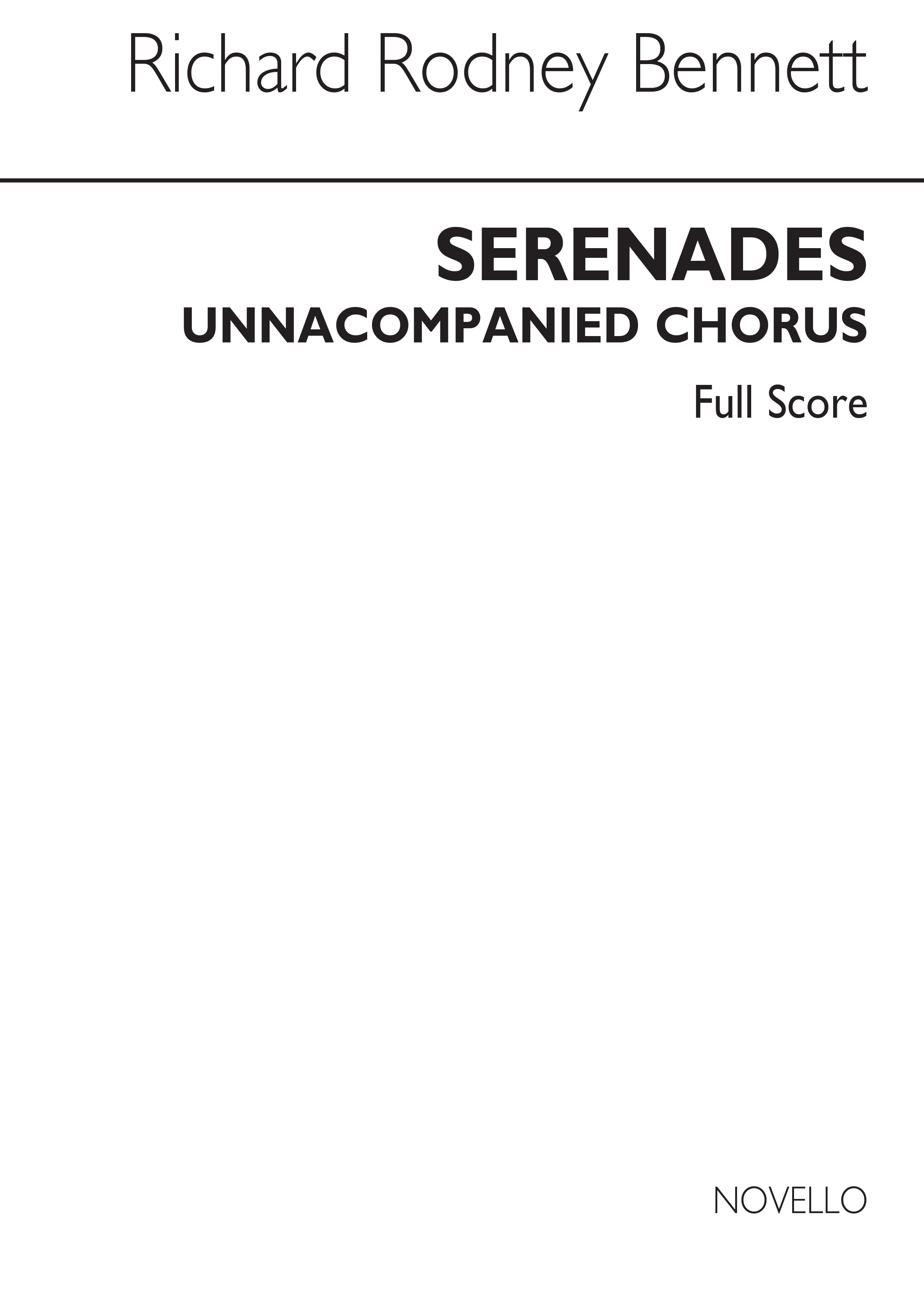 Richard Rodney Bennett: Serenades: SATB: Vocal Score