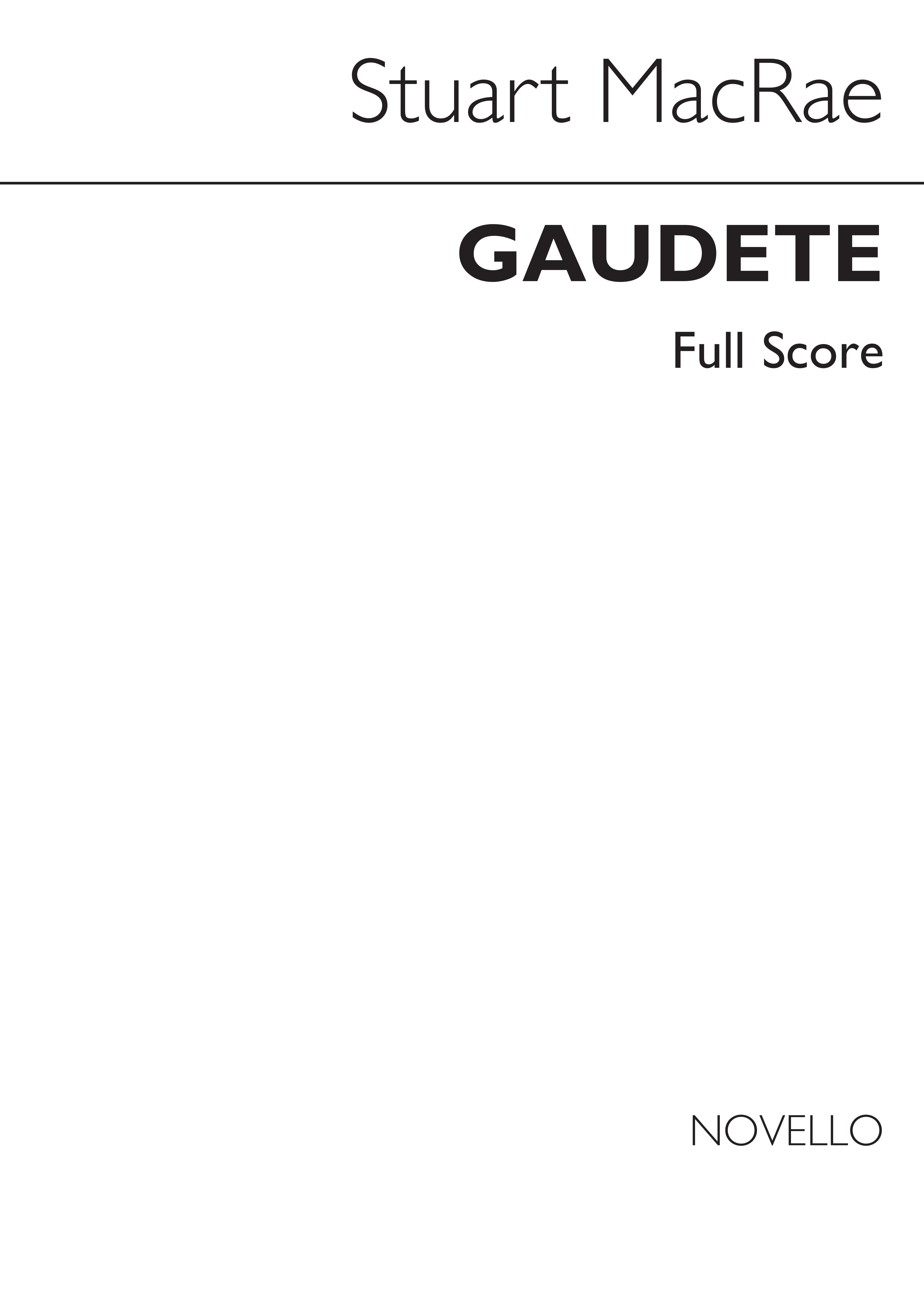 Stuart MacRae: Gaudete: Soprano: Score