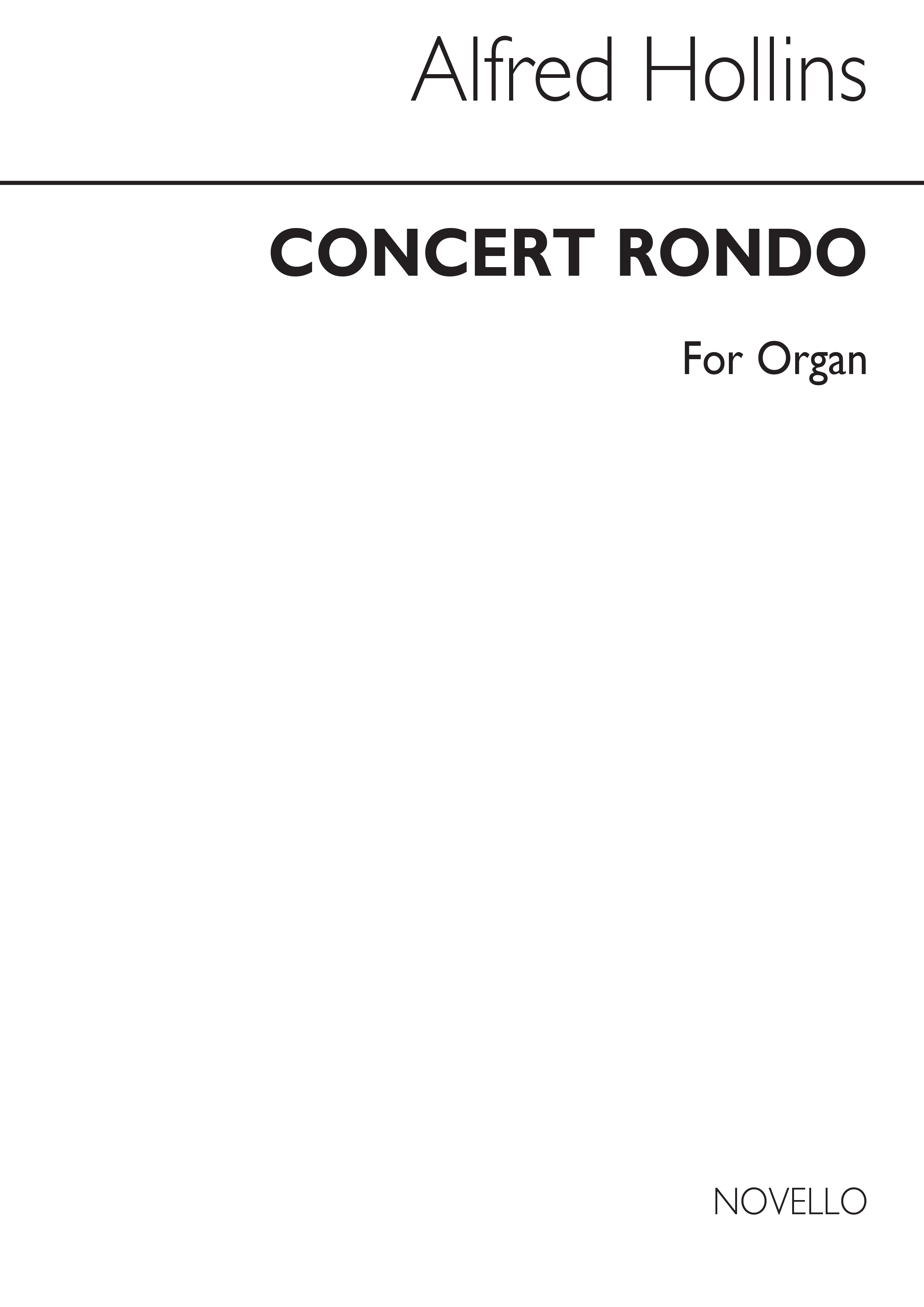 Alfred Hollins: Concert Rondo: Organ: Instrumental Work