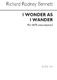 Richard Rodney Bennett: I Wonder As I Wander: SATB: Vocal Score