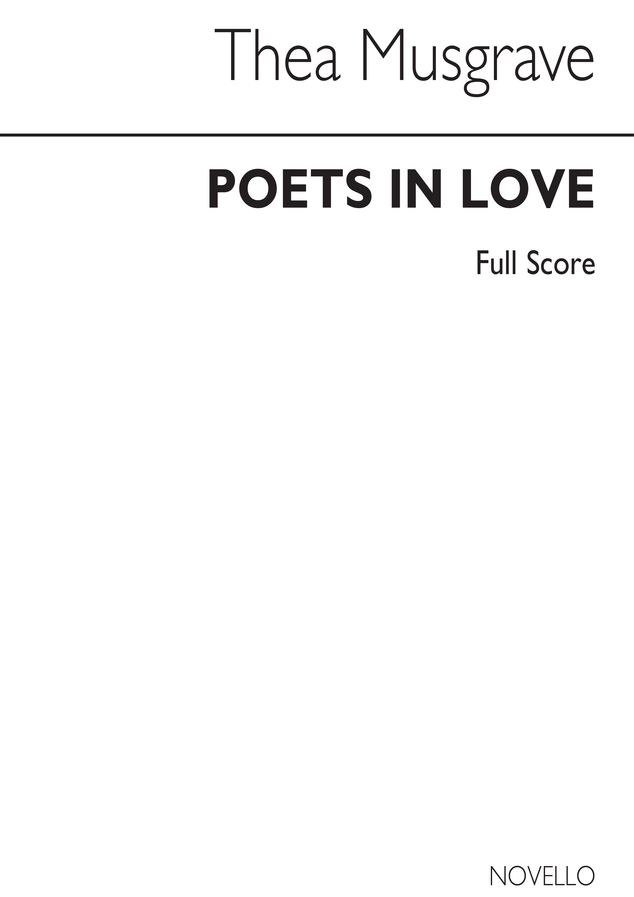 Thea Musgrave: Poets In Love: Tenor: Score