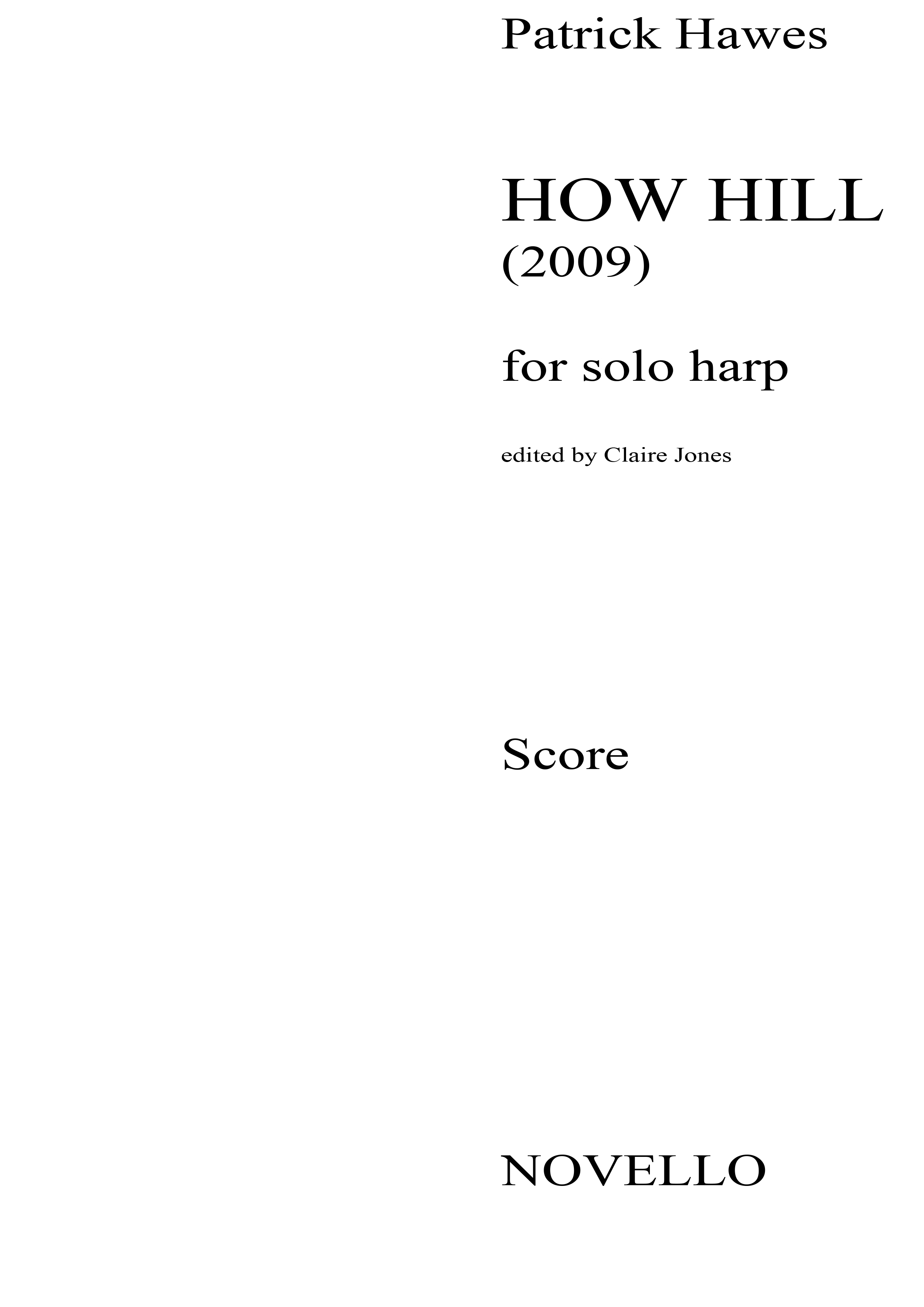 Patrick Hawes: How Hill: Harp: Score