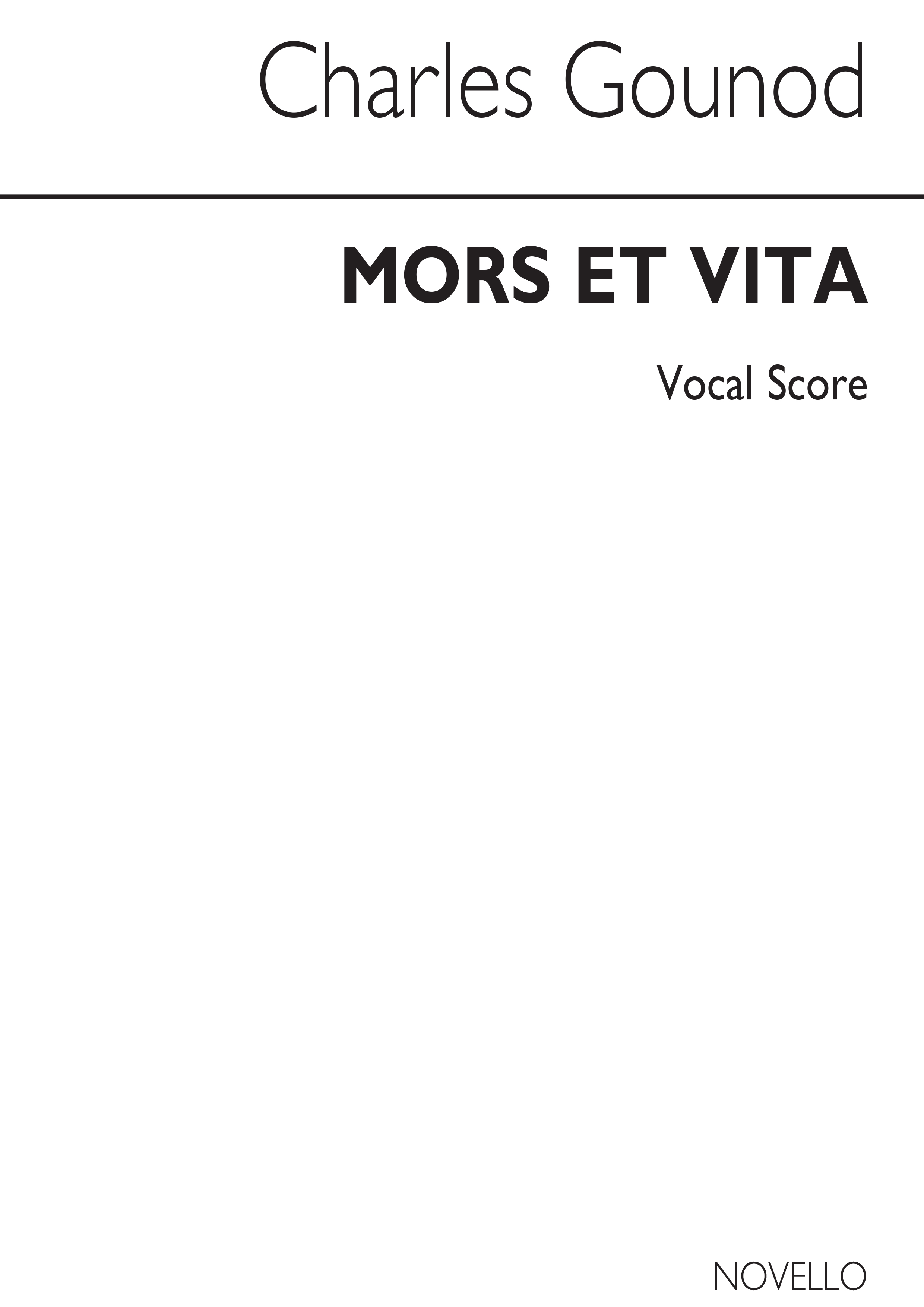Charles Gounod: Mors Et Vita: SATB: Vocal Score