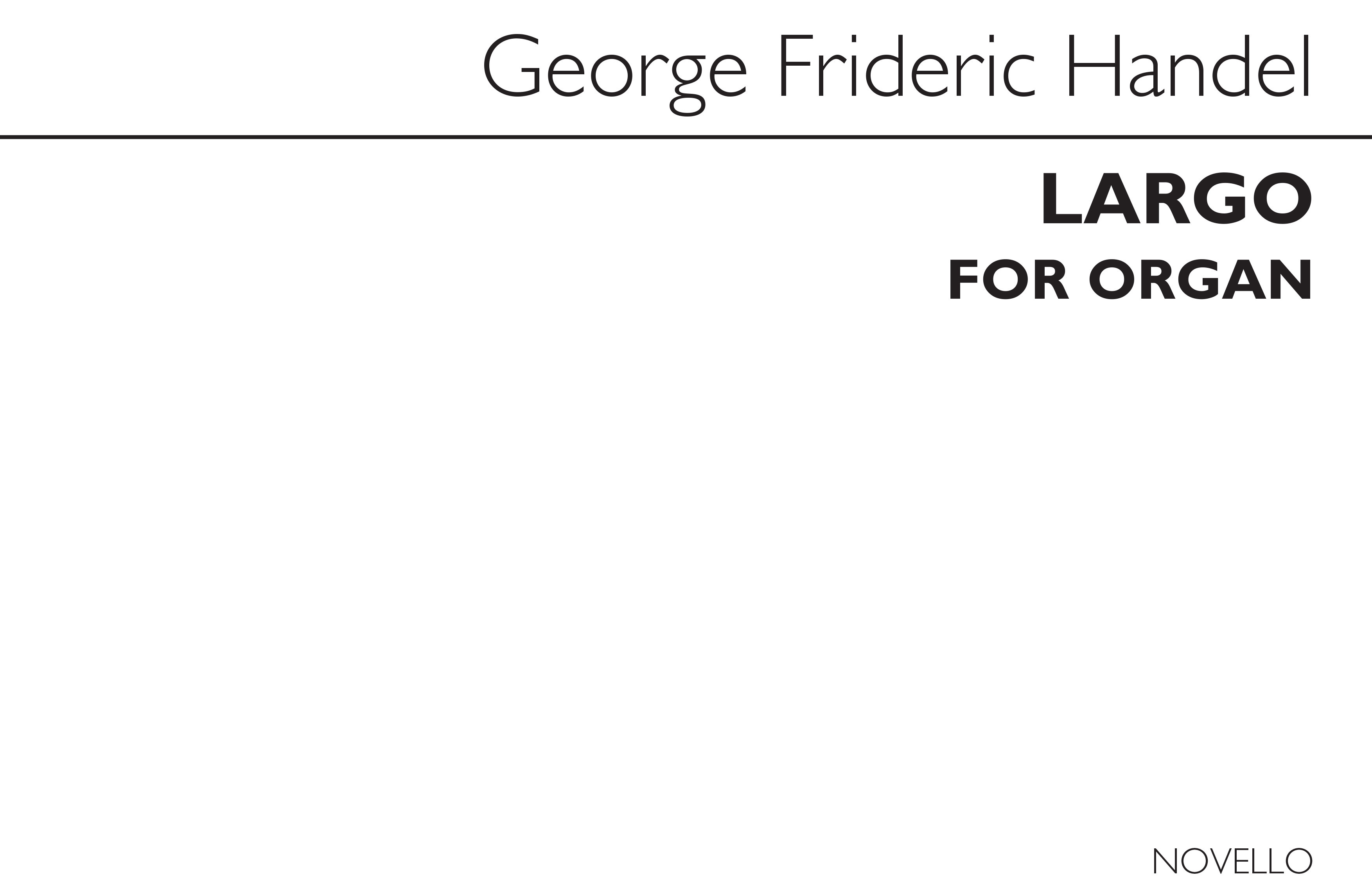 Georg Friedrich Händel: Largo (Organ): Organ: Single Sheet