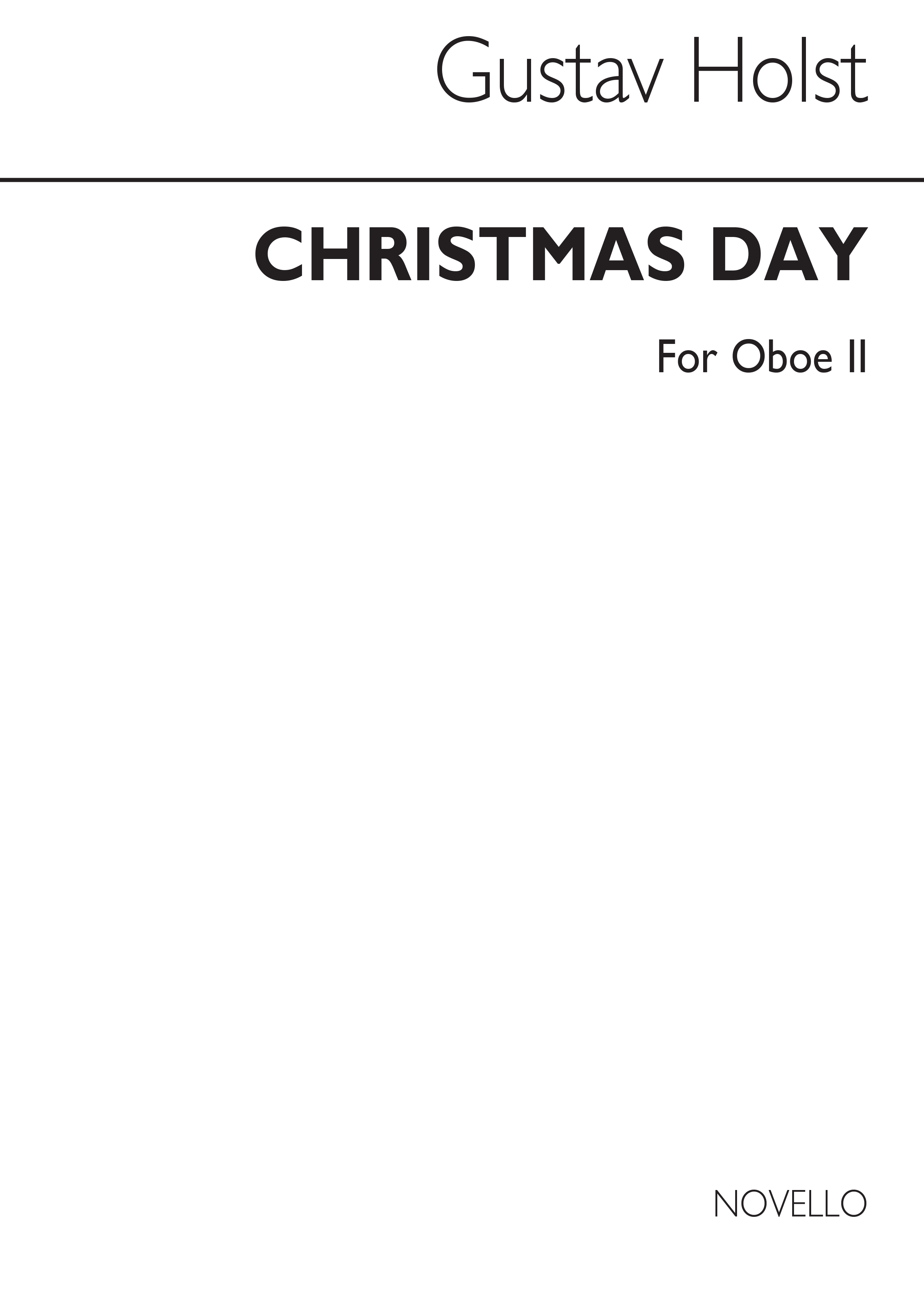 Holst Christmas Day - Oboe 2