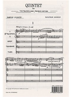 Malcolm Arnold: Quintet for Brass Op. 73: Brass Ensemble