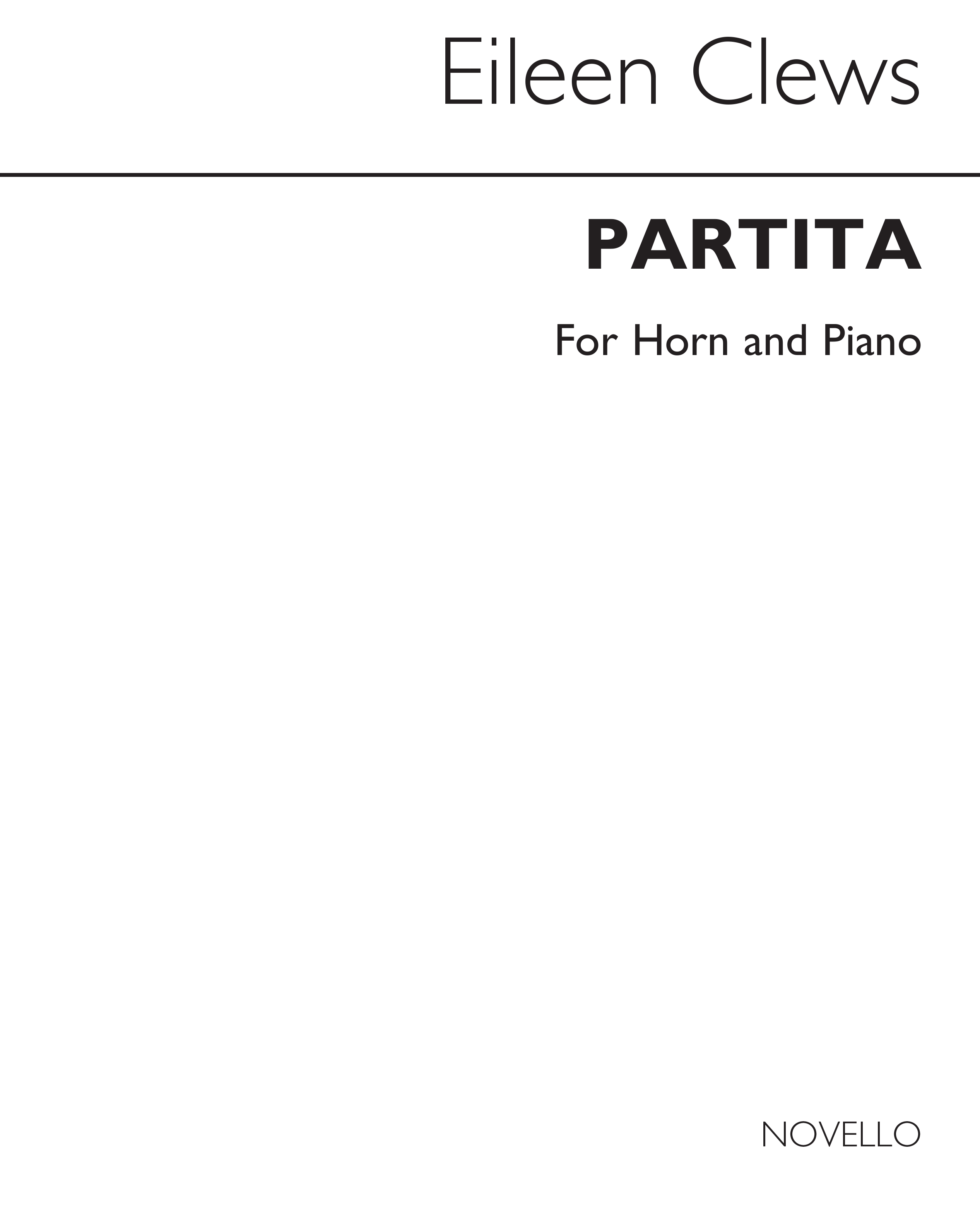 Eileen Clews: Partita For Horn and Piano: French Horn: Instrumental Work