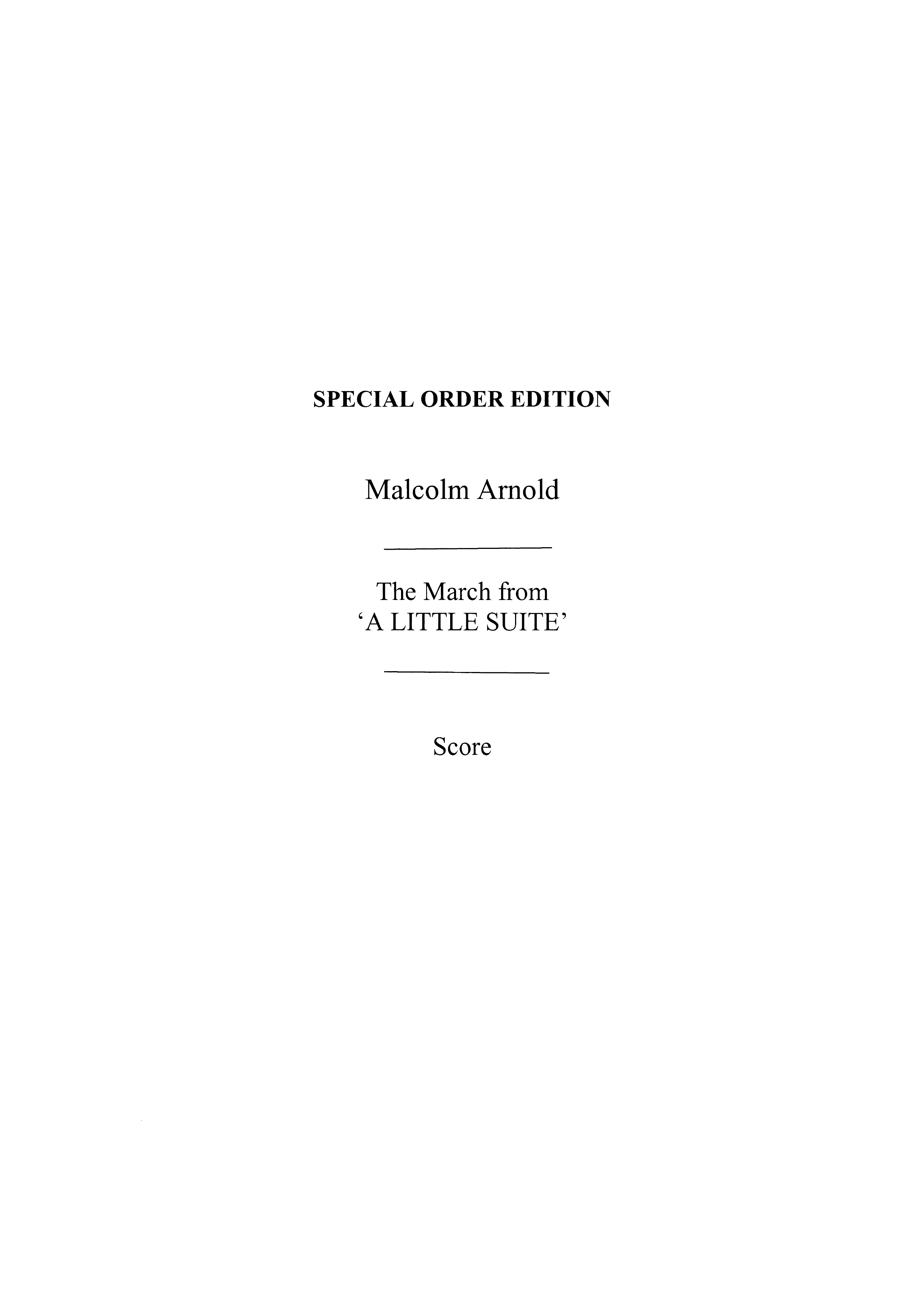 Malcolm Arnold: March From The Little Suite: Brass Ensemble: Score