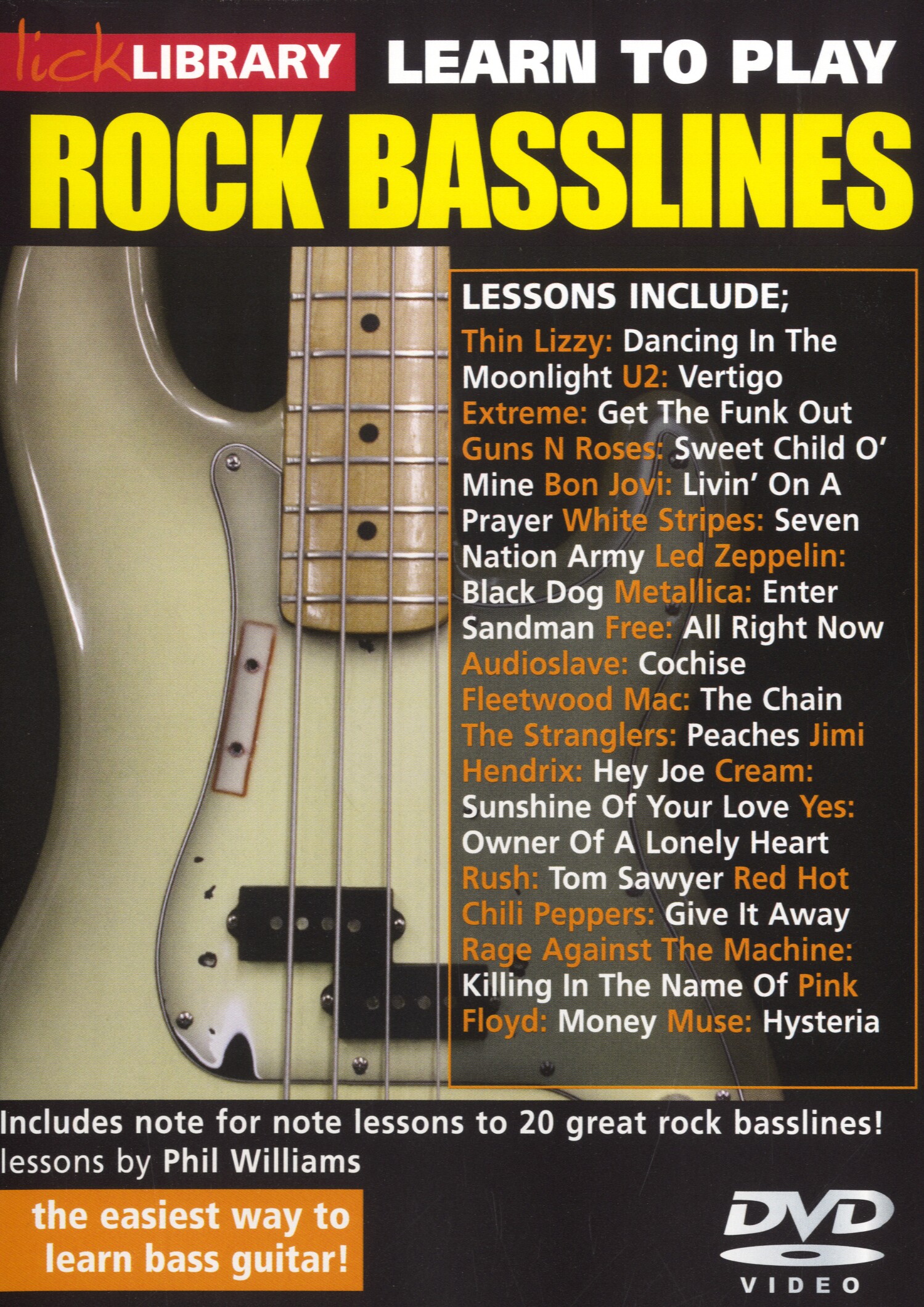 Phil Williams: Learn To Play Rock Basslines: Bass Guitar: Instrumental Tutor