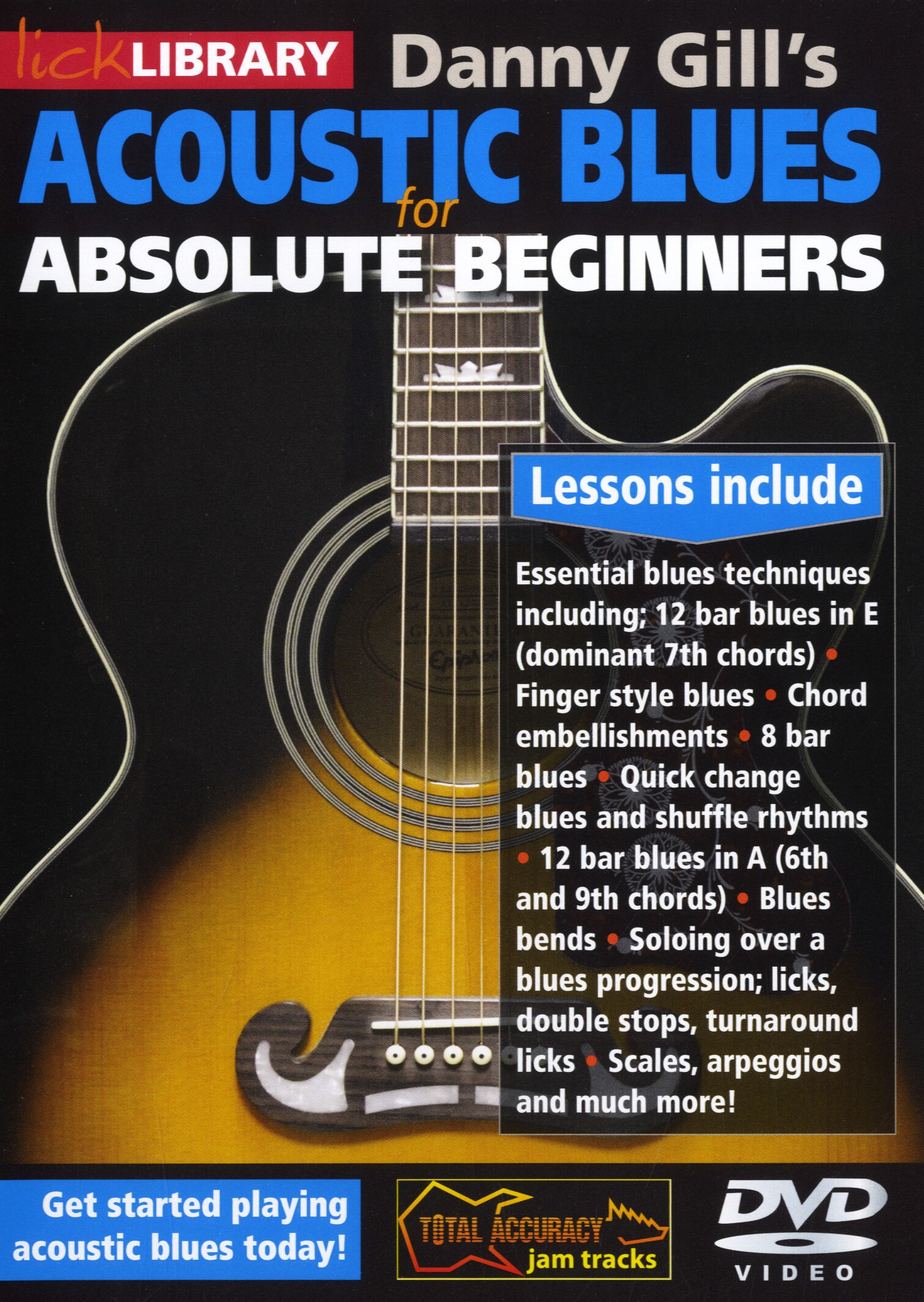 Danny Gill: Acoustic Blues For Absolute Beginners: Guitar: Instrumental Tutor