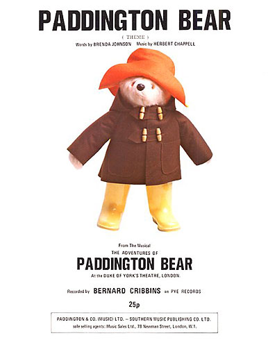 Brenda Johnson Herbert Chappell: Paddington Bear: Piano: Single Sheet