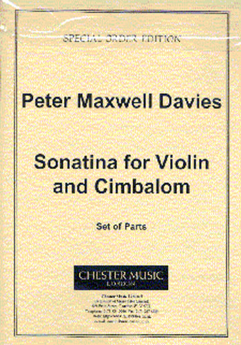 Peter Maxwell Davies: Sonatina For Violin And Cimbalom: Violin: Instrumental