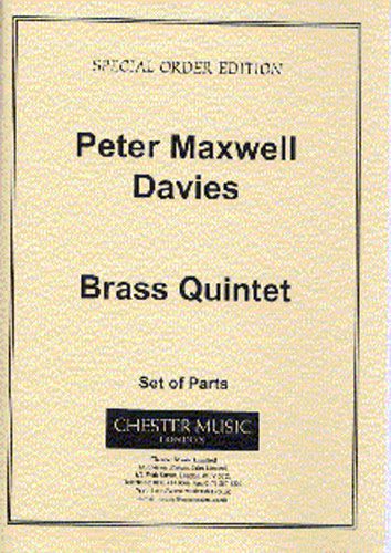 Peter Maxwell Davies: Brass Quintet (Parts): Brass Ensemble: Parts